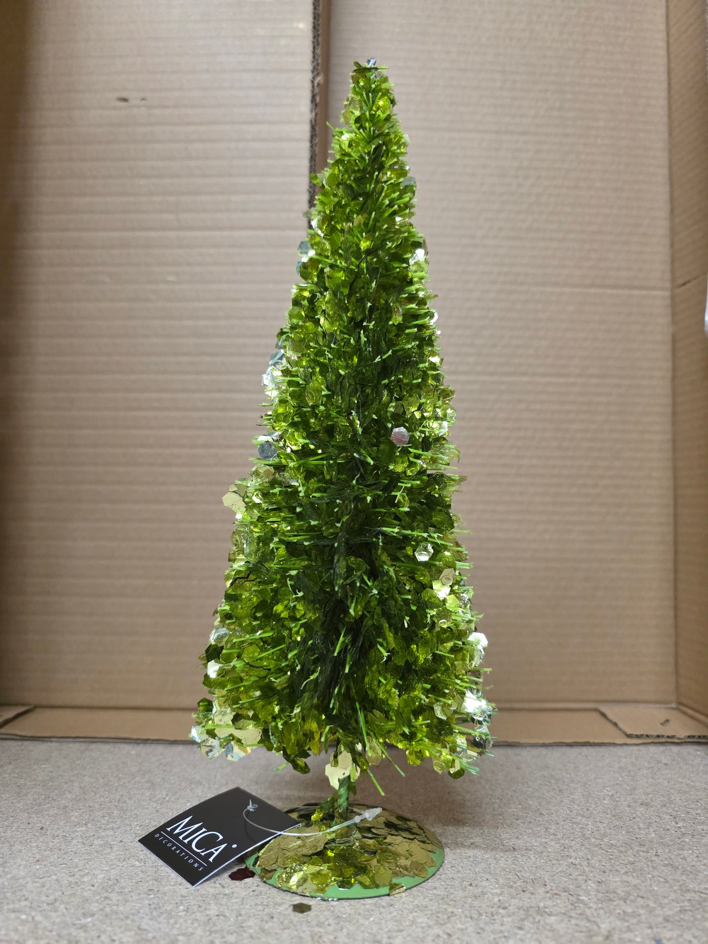 Tinsel Tree Green 30x11cm
