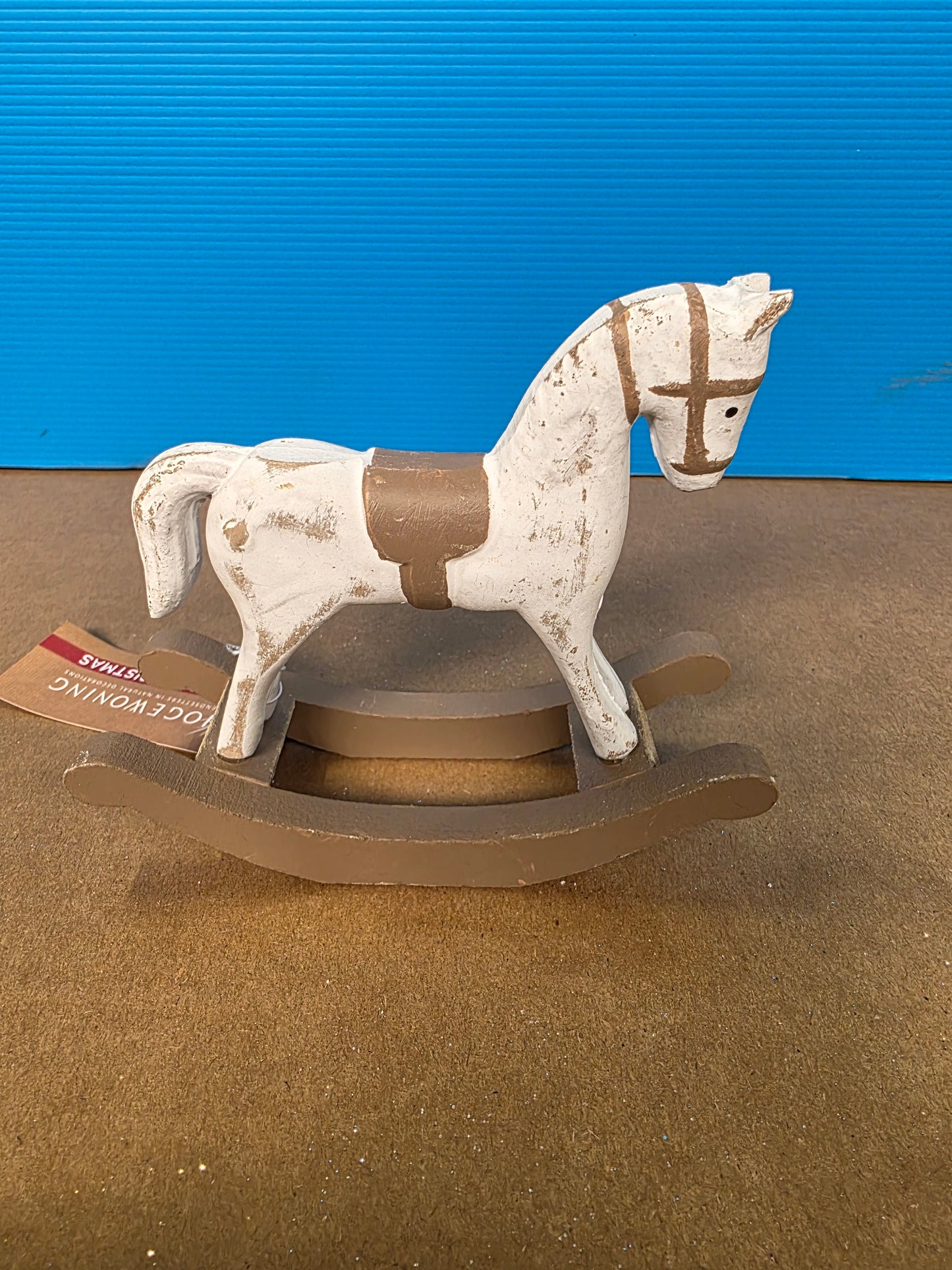 Rocking Horse 26cm Natural White