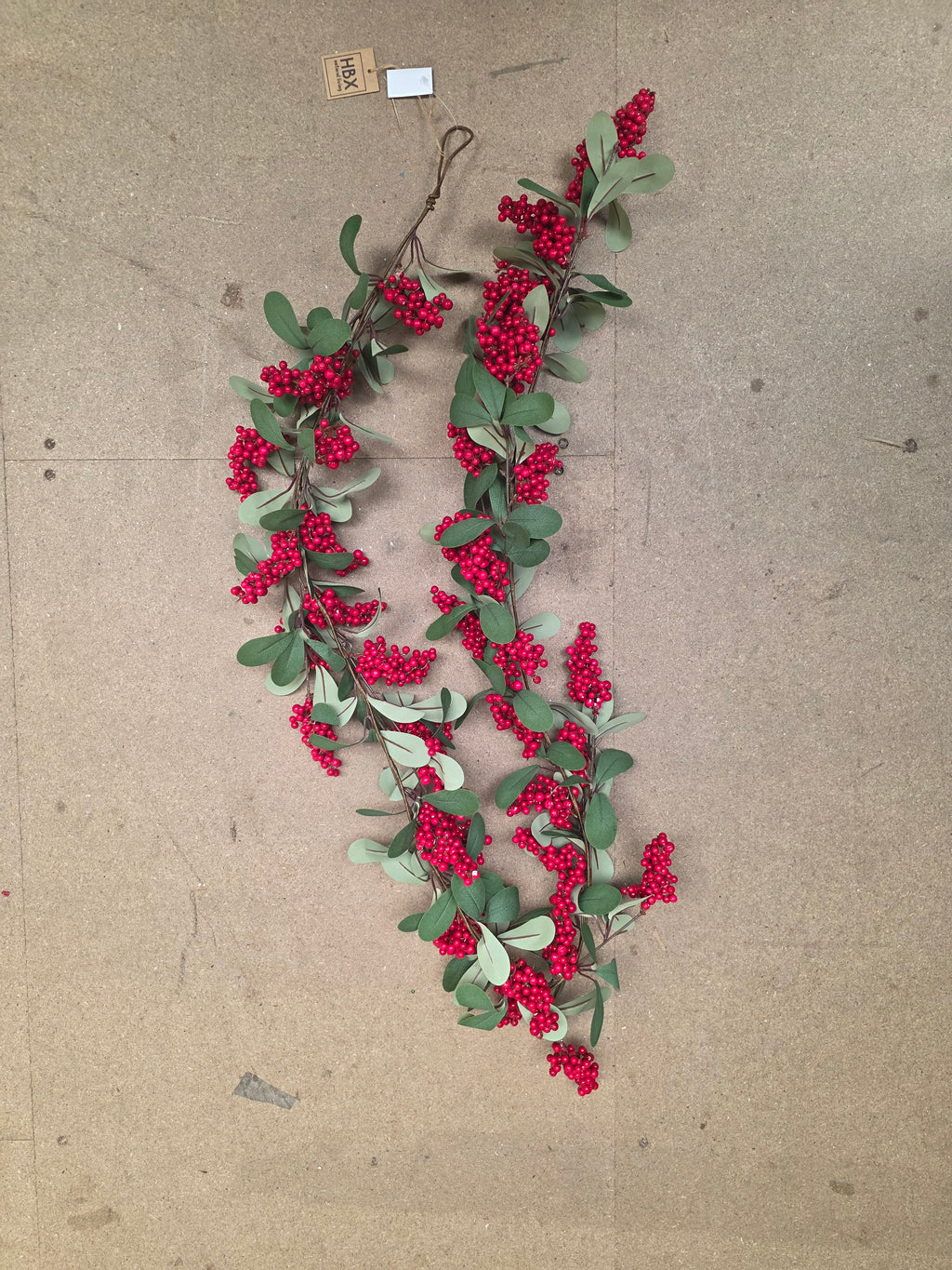 Garland Euca Berry Red 180x22cm