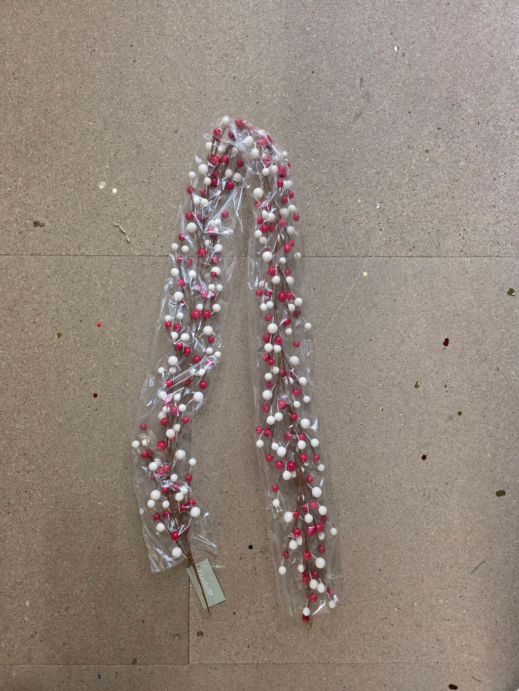 Garland Classic Berry Red & White 150cm
