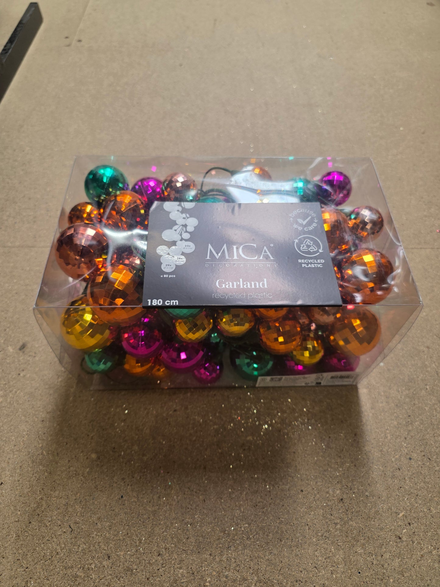 Garland Bauble Disco Assorted 180cm