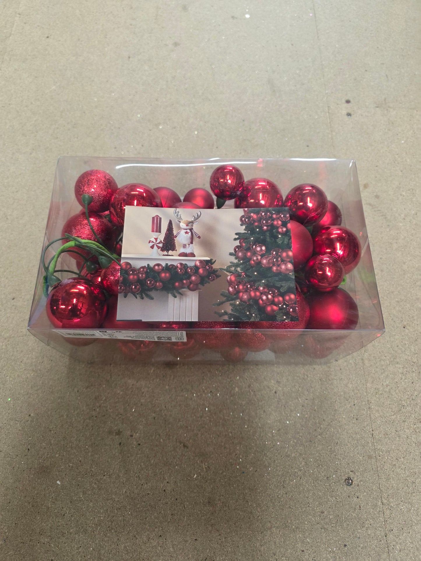 Garland Bauble Unbreakable Red 180cm