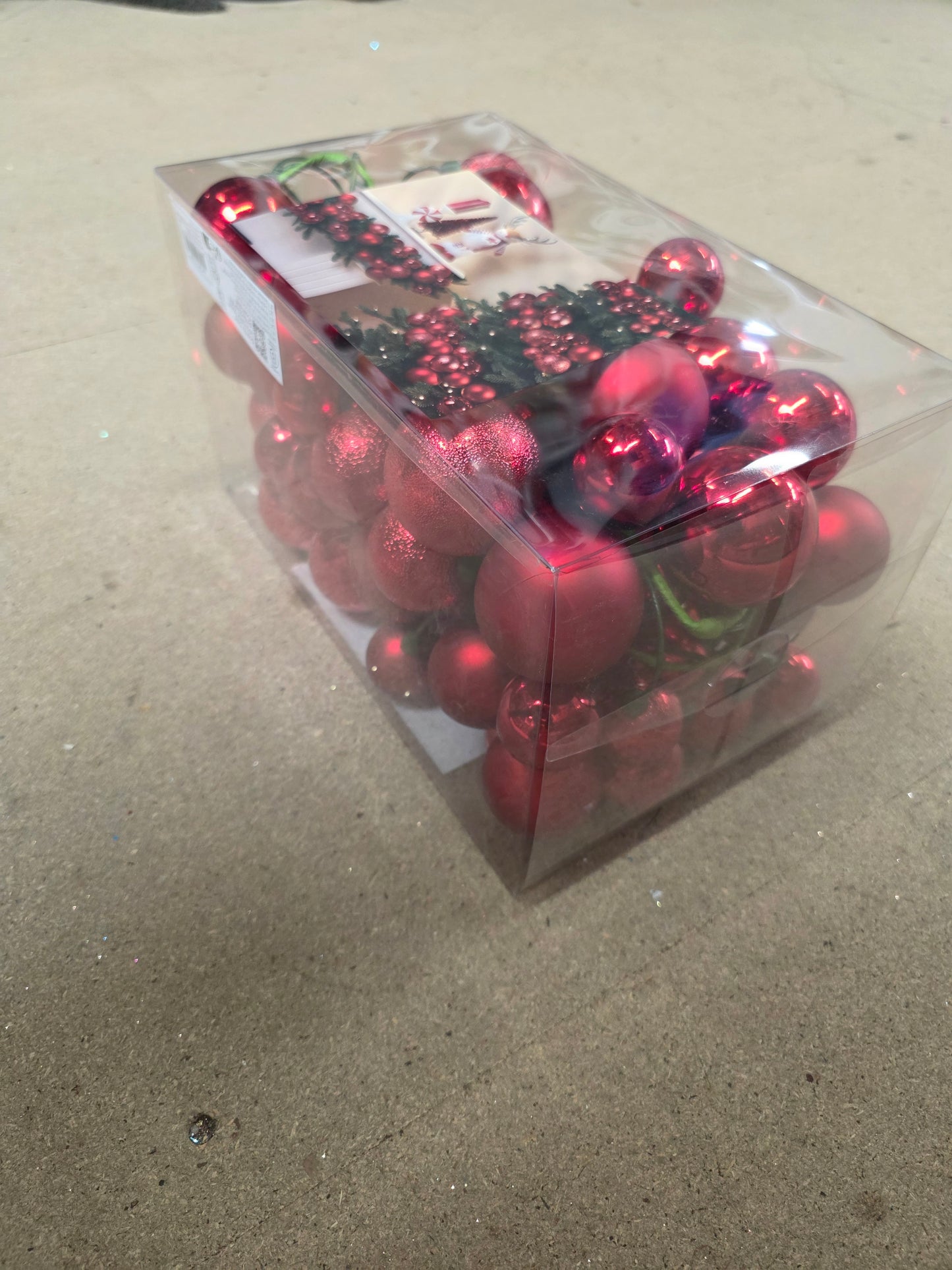 Garland Bauble Unbreakable Red 180cm