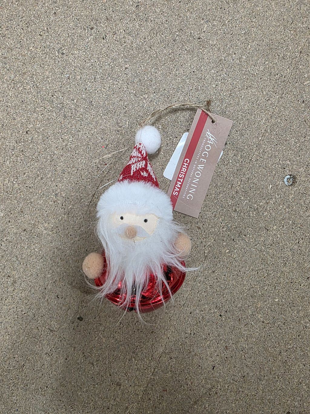 Deco Hanging Bell Santa Red 13cm (PACK OF 2)