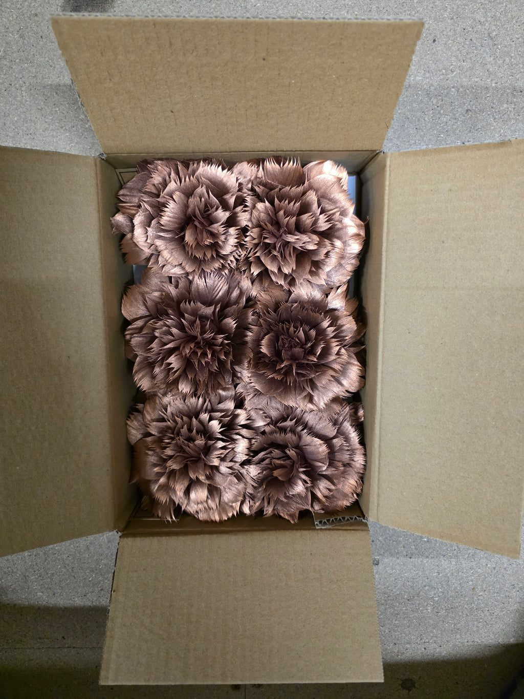 Feather Rose Clip Copper 11cm X6