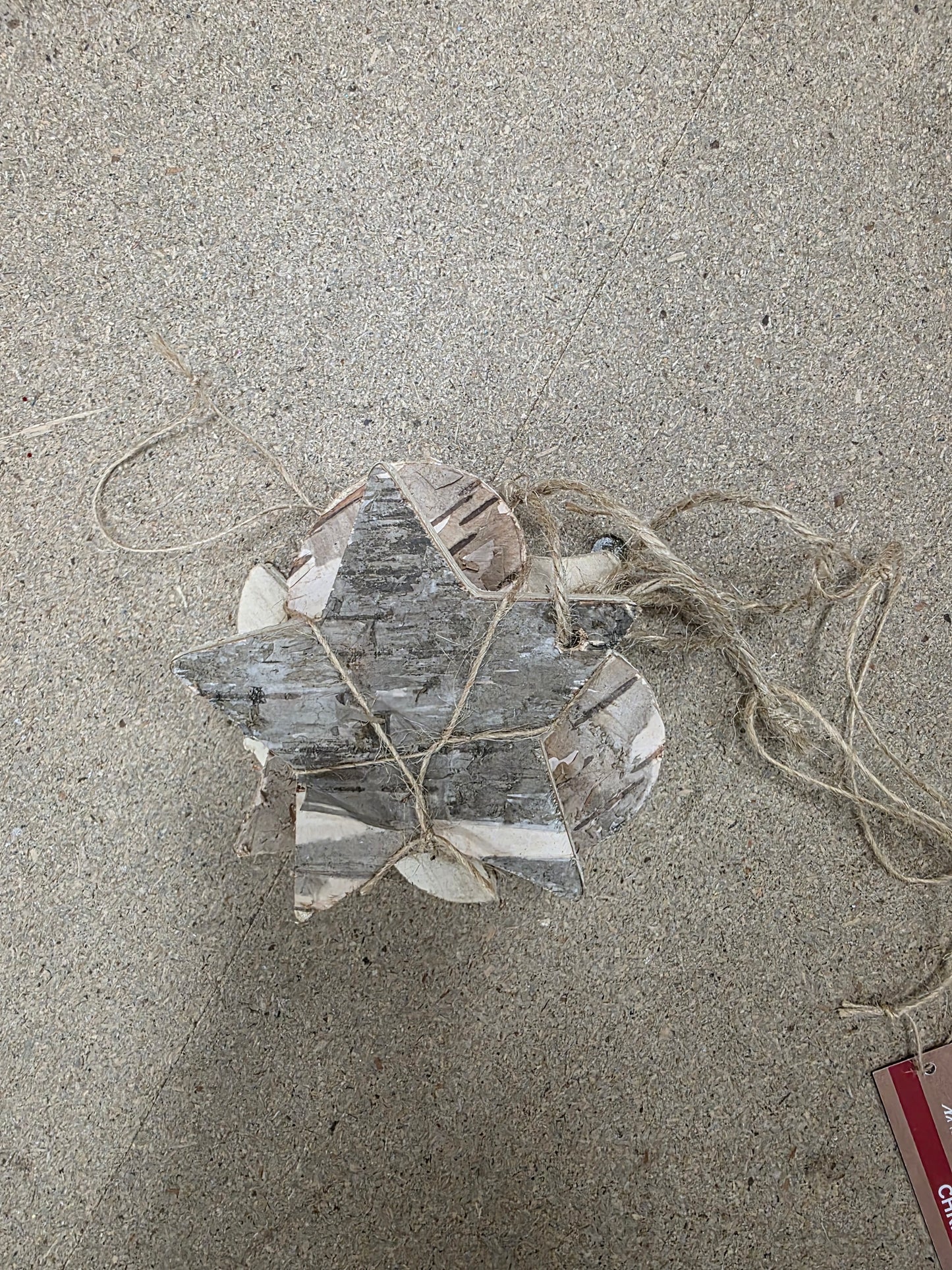 Hanger Birch Bark X3 10cm Natural