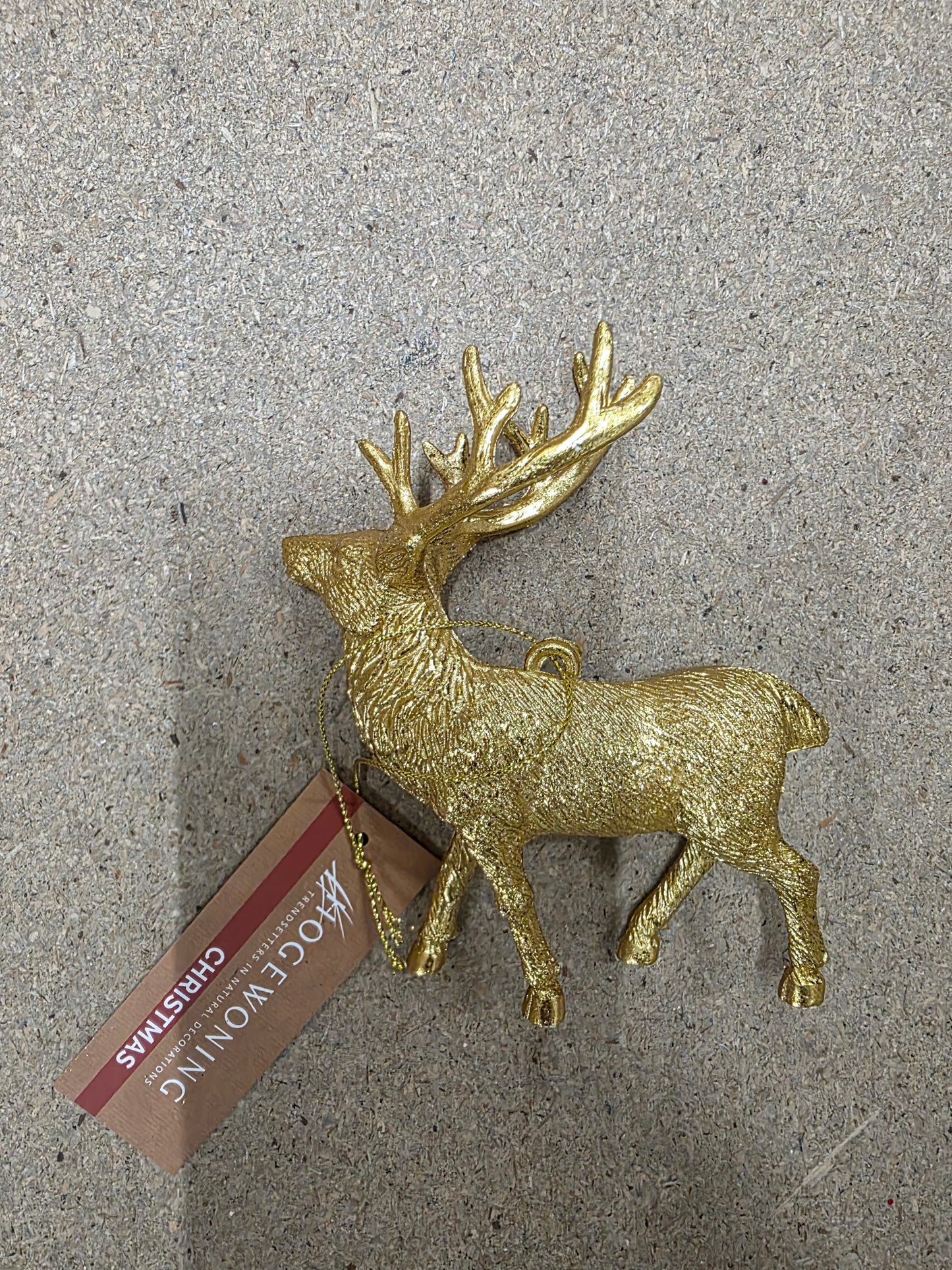 Hanger Deers Assorted 14cm Gold