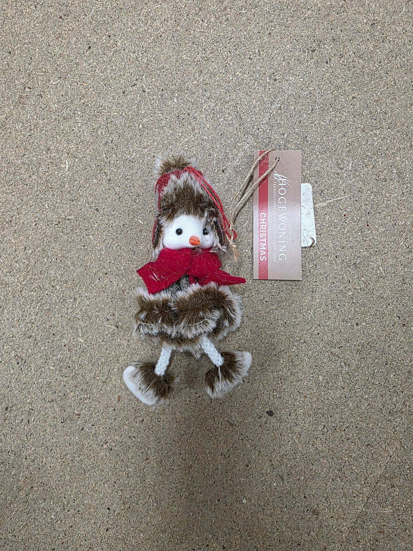 Hanger Fluffy Doll Snowman 17cm