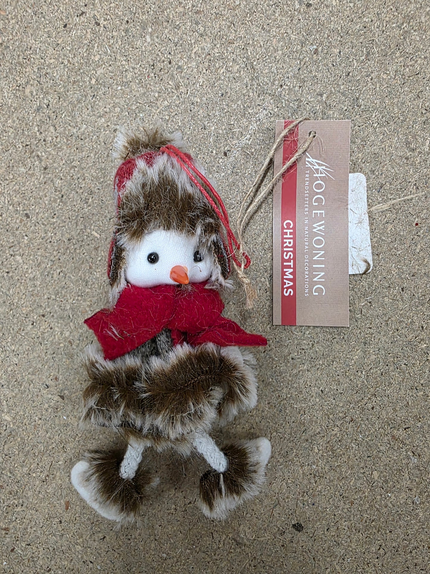 Hanger Fluffy Doll Snowman 17cm