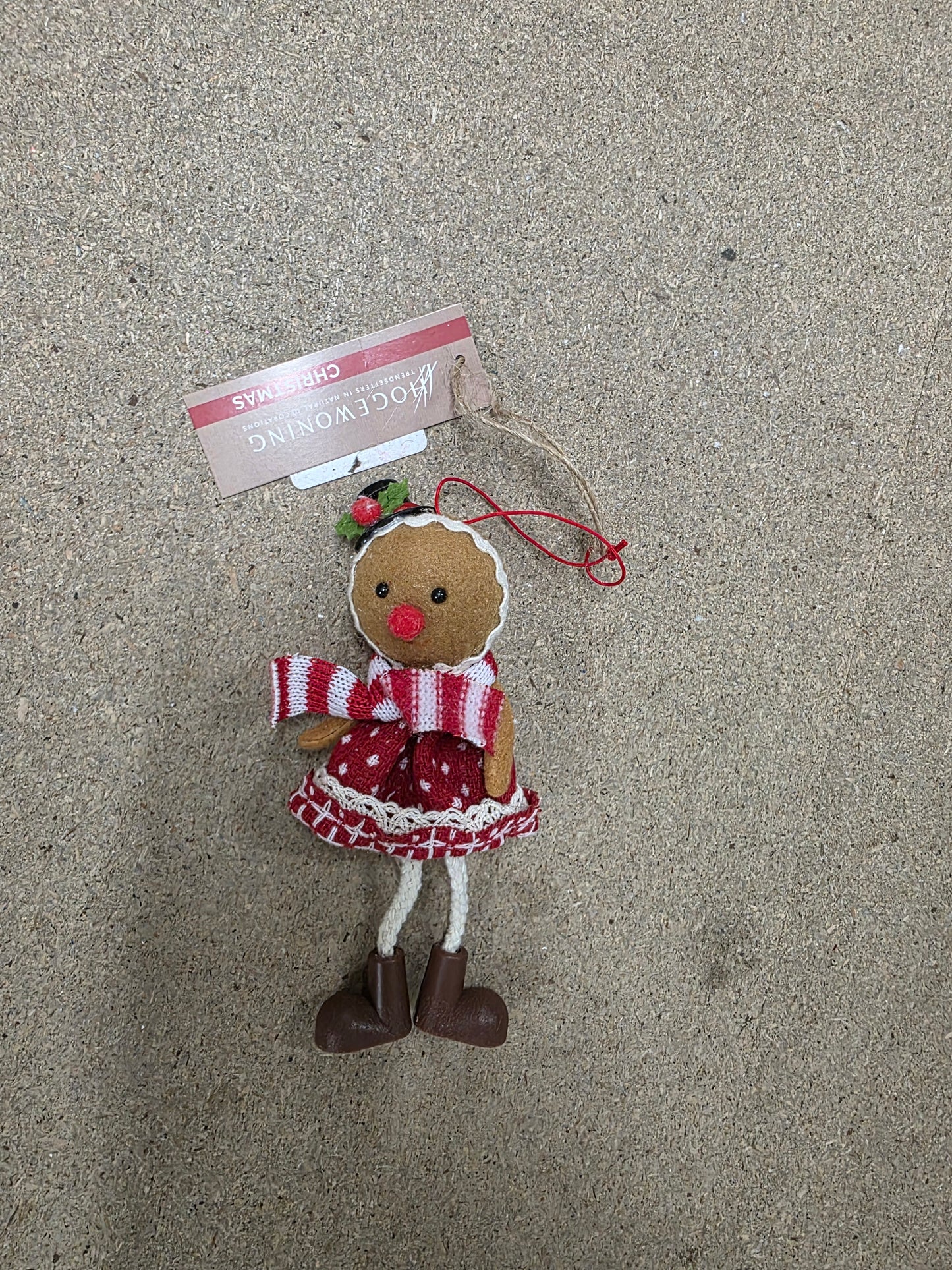 Hanger Gingerbread Black Hat 21cm (PACK OF 2)