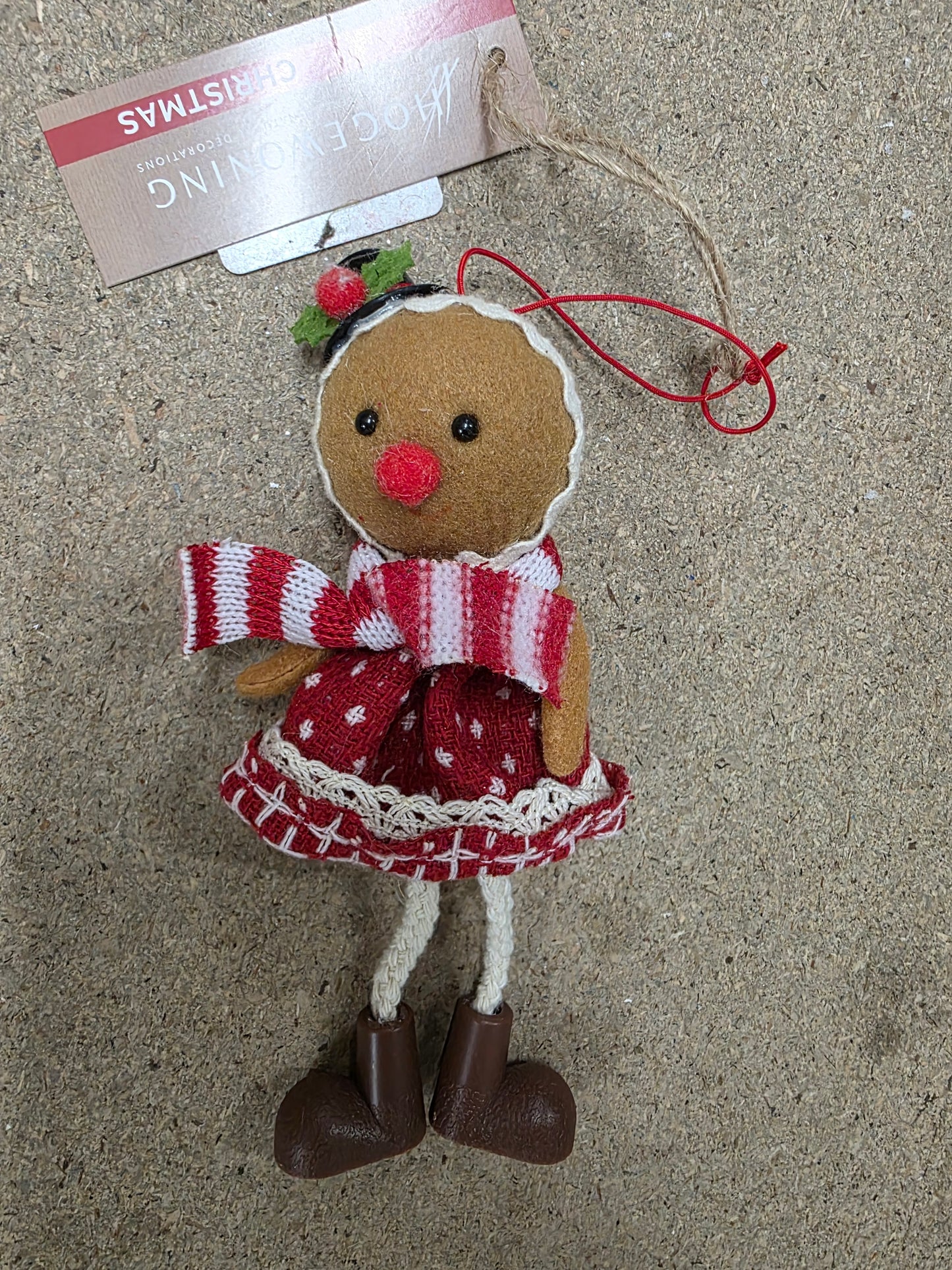 Hanger Gingerbread Black Hat 21cm (PACK OF 2)