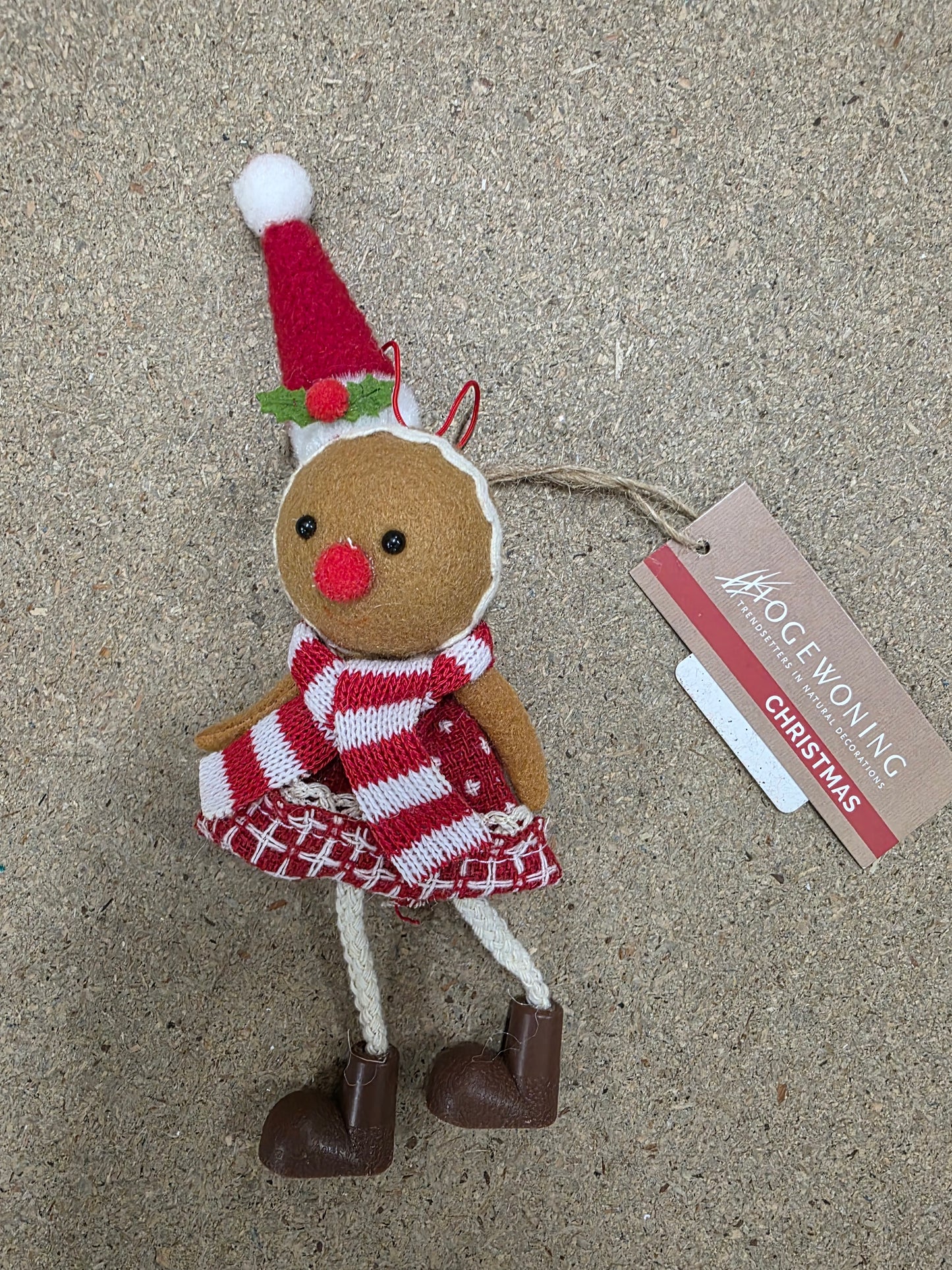 Hanger Gingerbread Red Hat 21cm