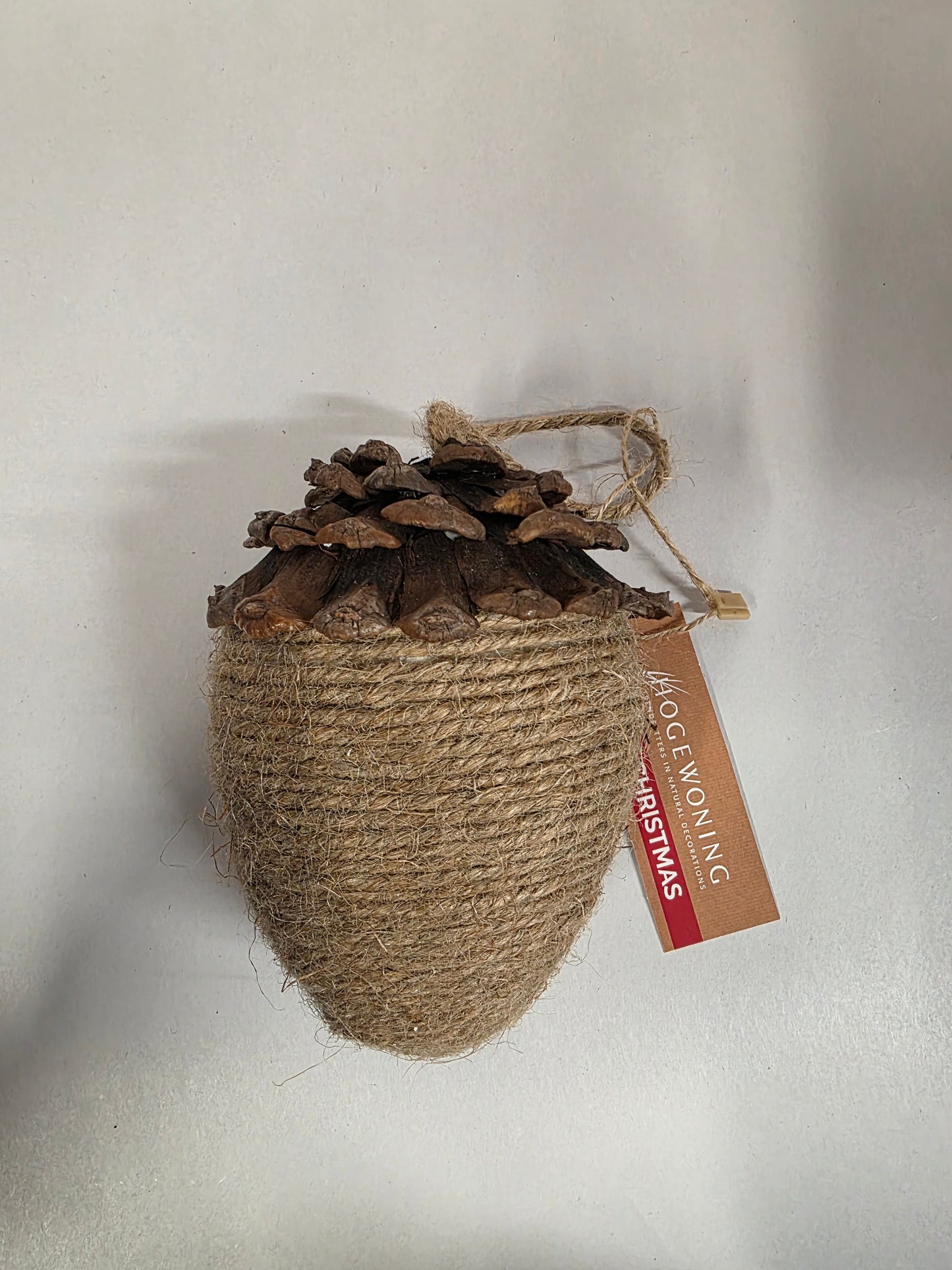 Hanger Pinecone Rope 12cm Natural