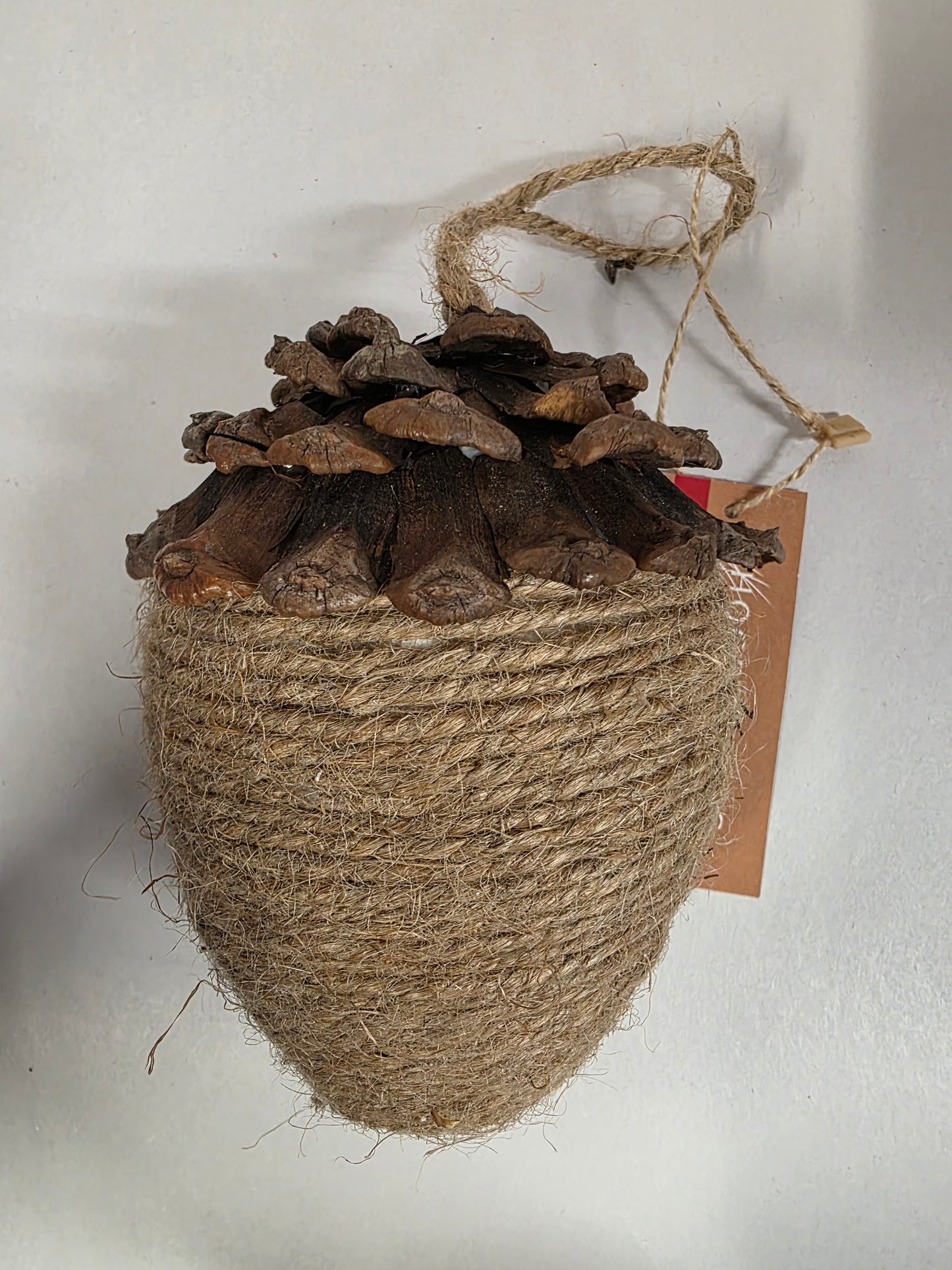 Hanger Pinecone Rope 12cm Natural