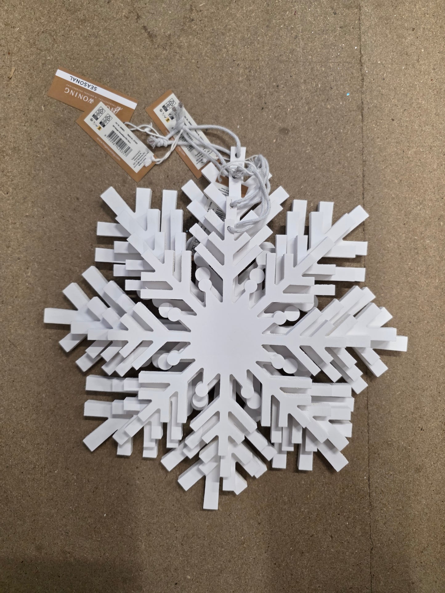 Hanger Snowflake Round Set Of 4