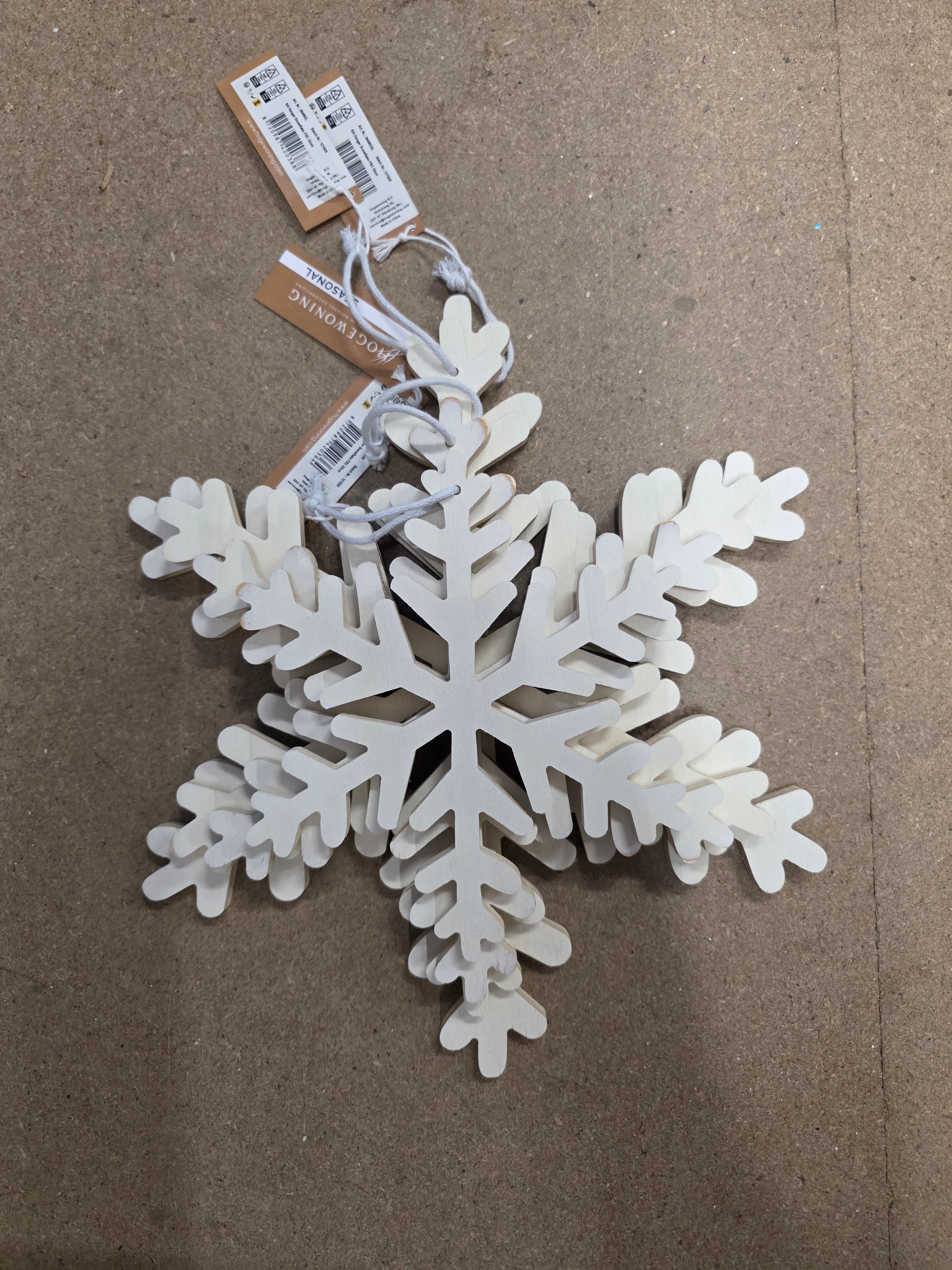 Hanger Snowflake Star Set Of 4