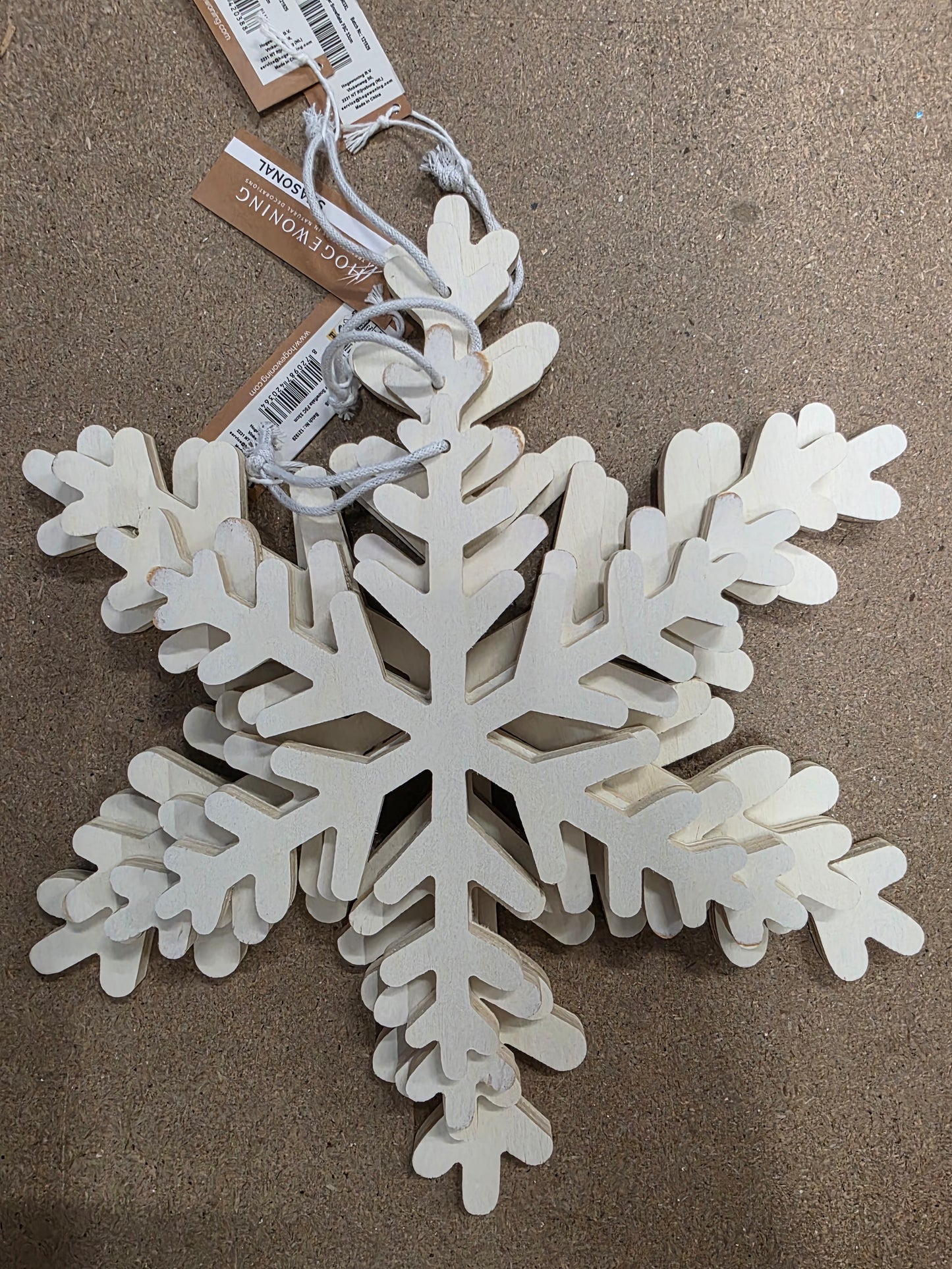 Hanger Snowflake Star Set Of 4