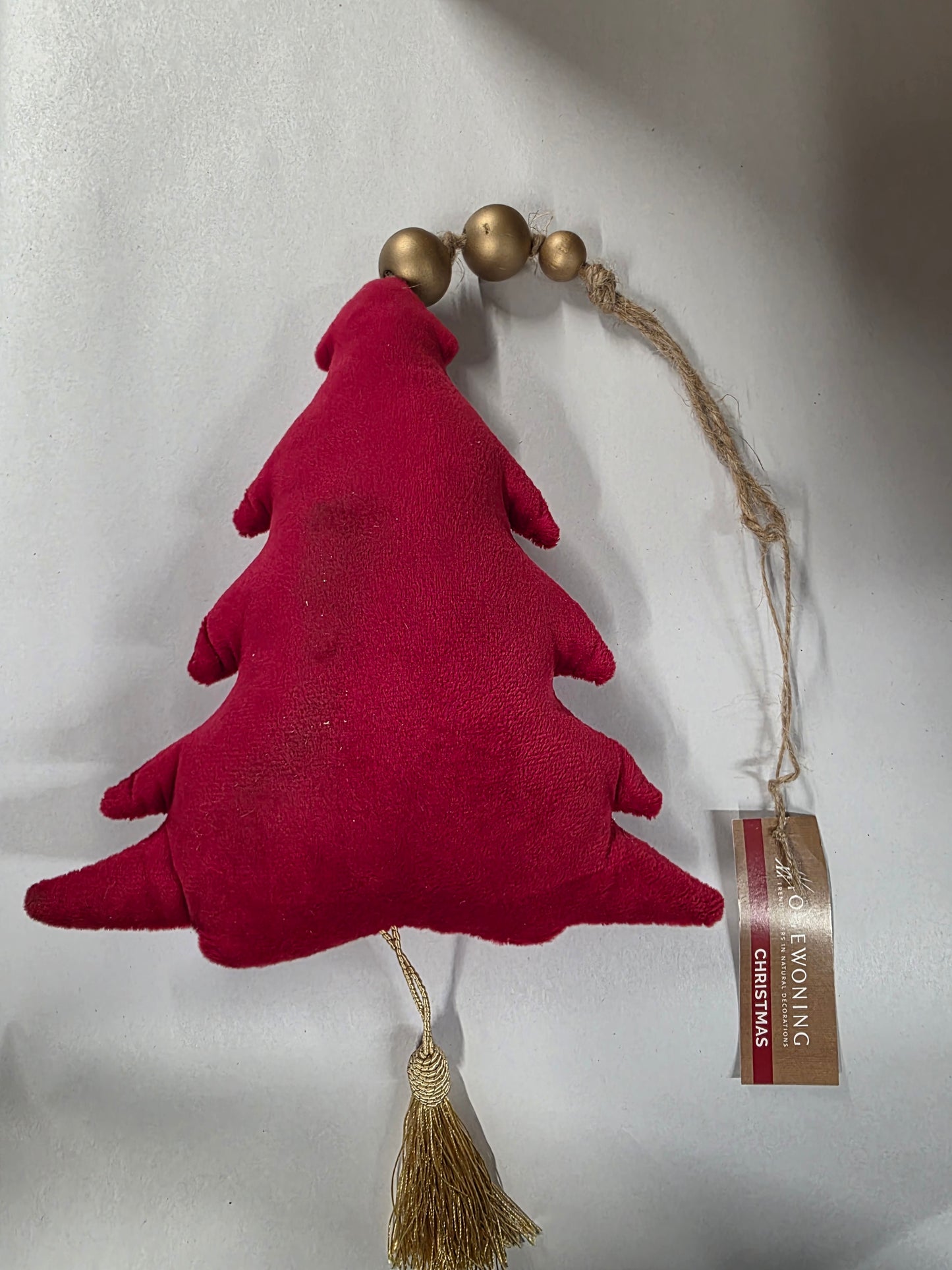 Hanger Tree Velvet 22cm Red