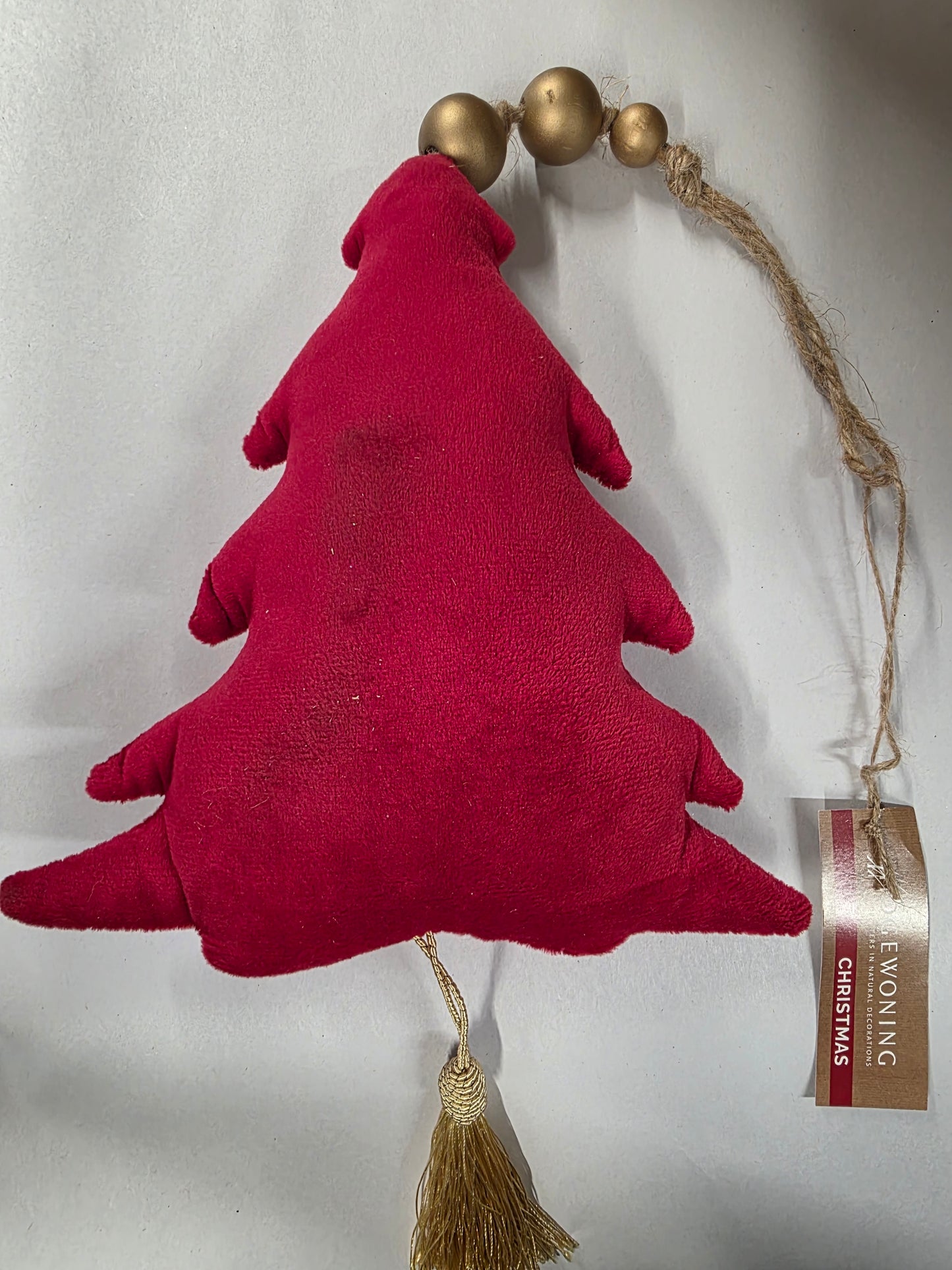 Hanger Tree Velvet 22cm Red