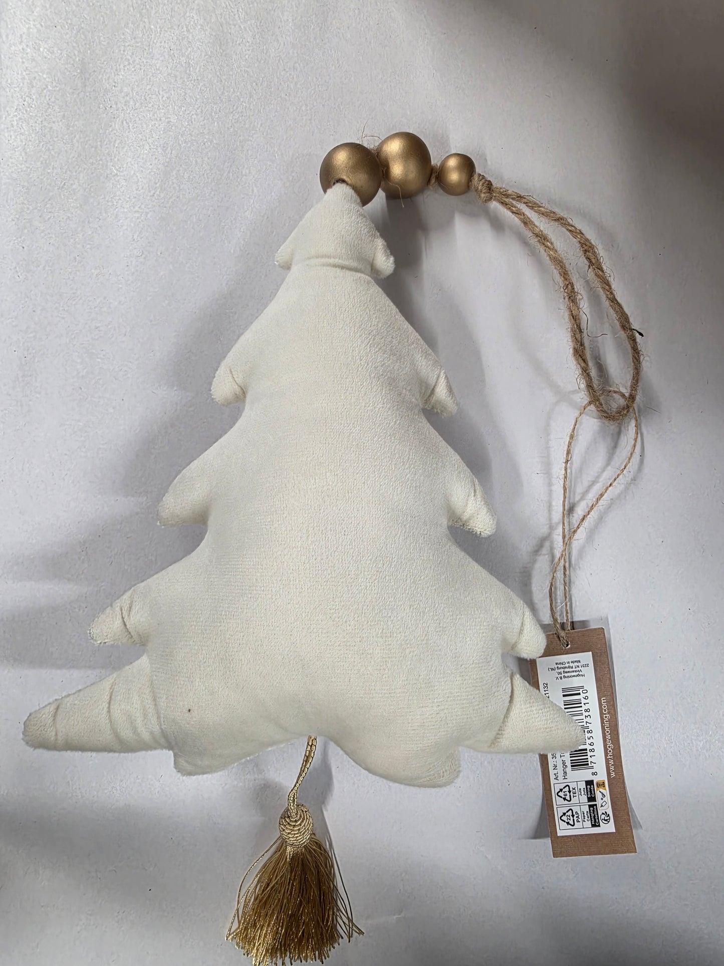 Hanger Tree Velvet 22cm White