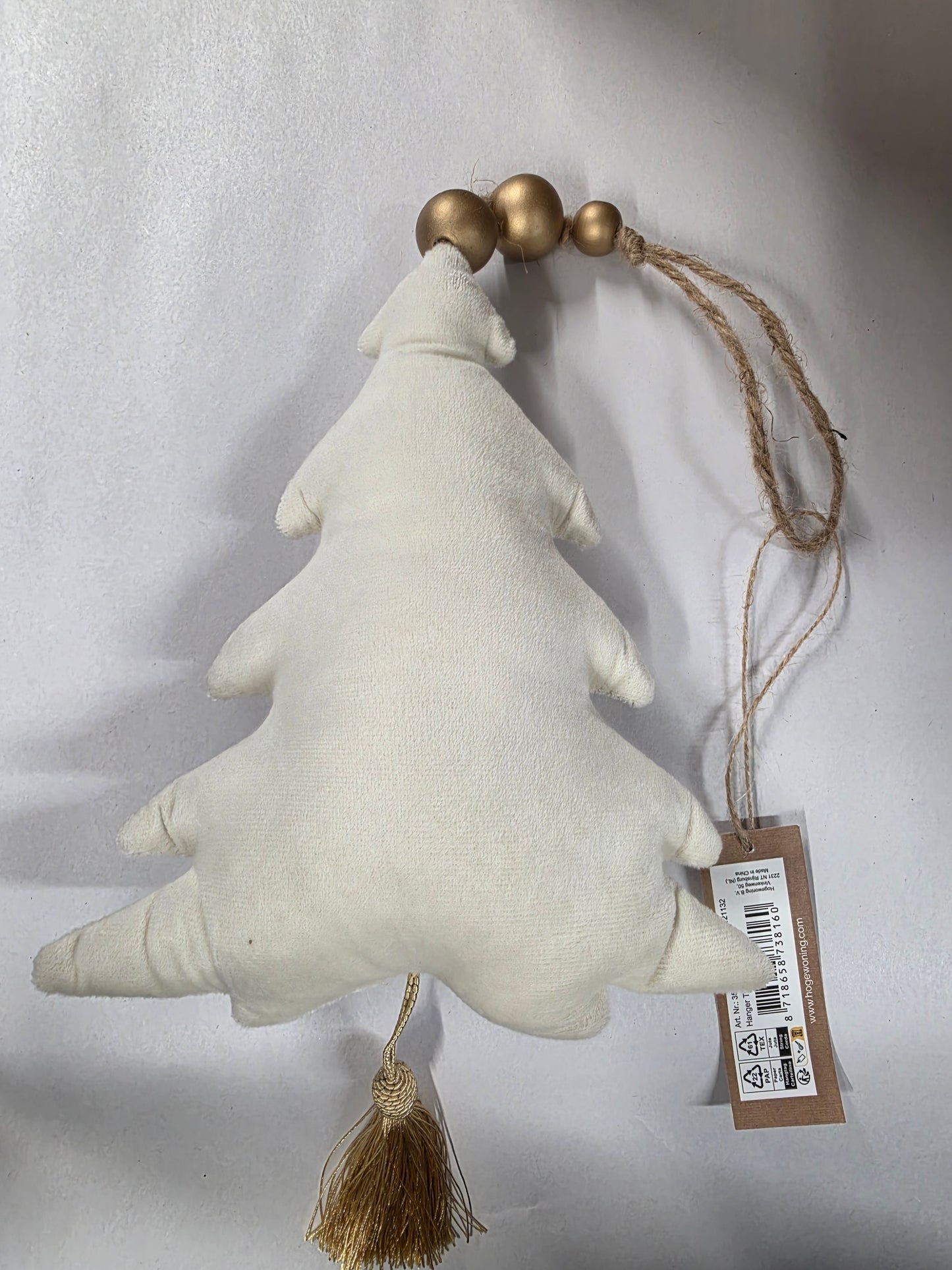 Hanger Tree Velvet 22cm White