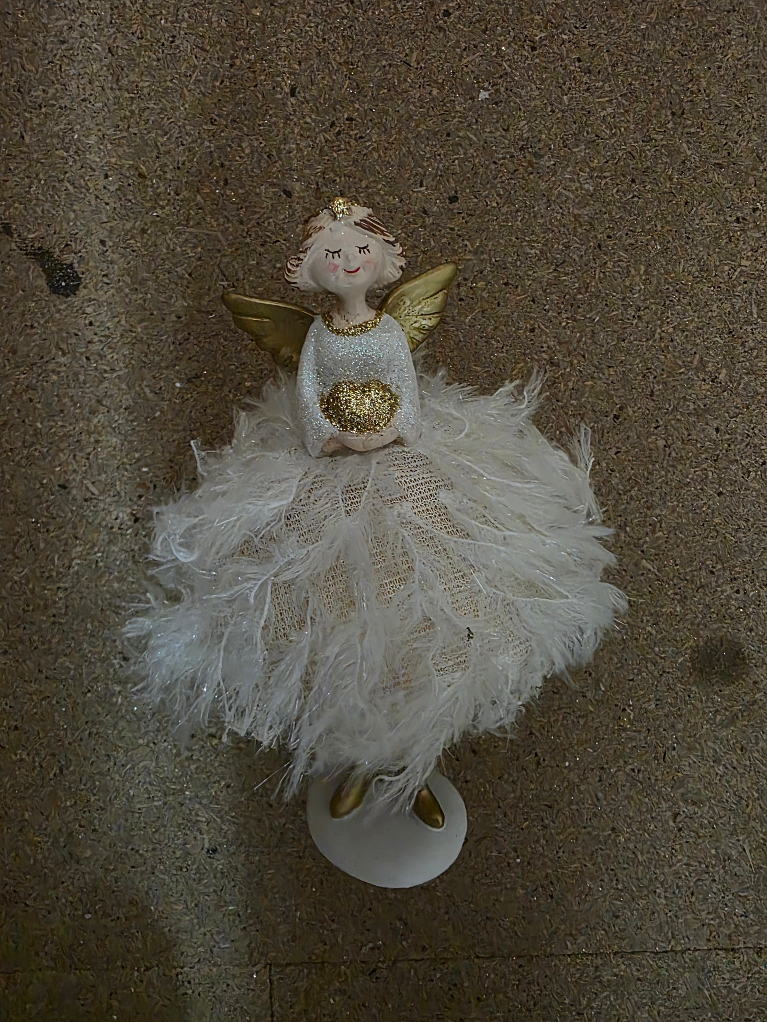 Hanging Angel Isabel White 22x9cm