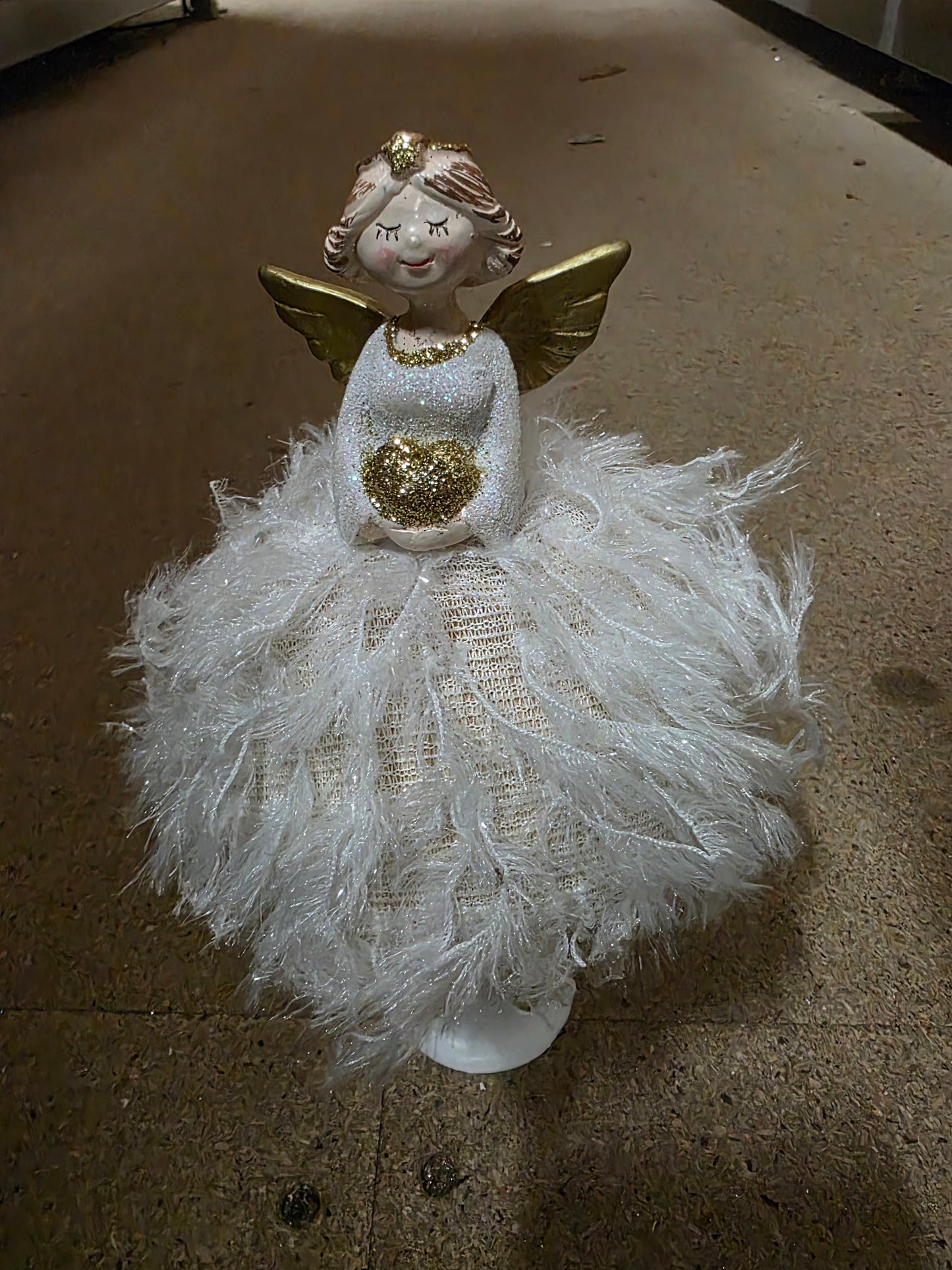 Hanging Angel Isabel White 22x9cm