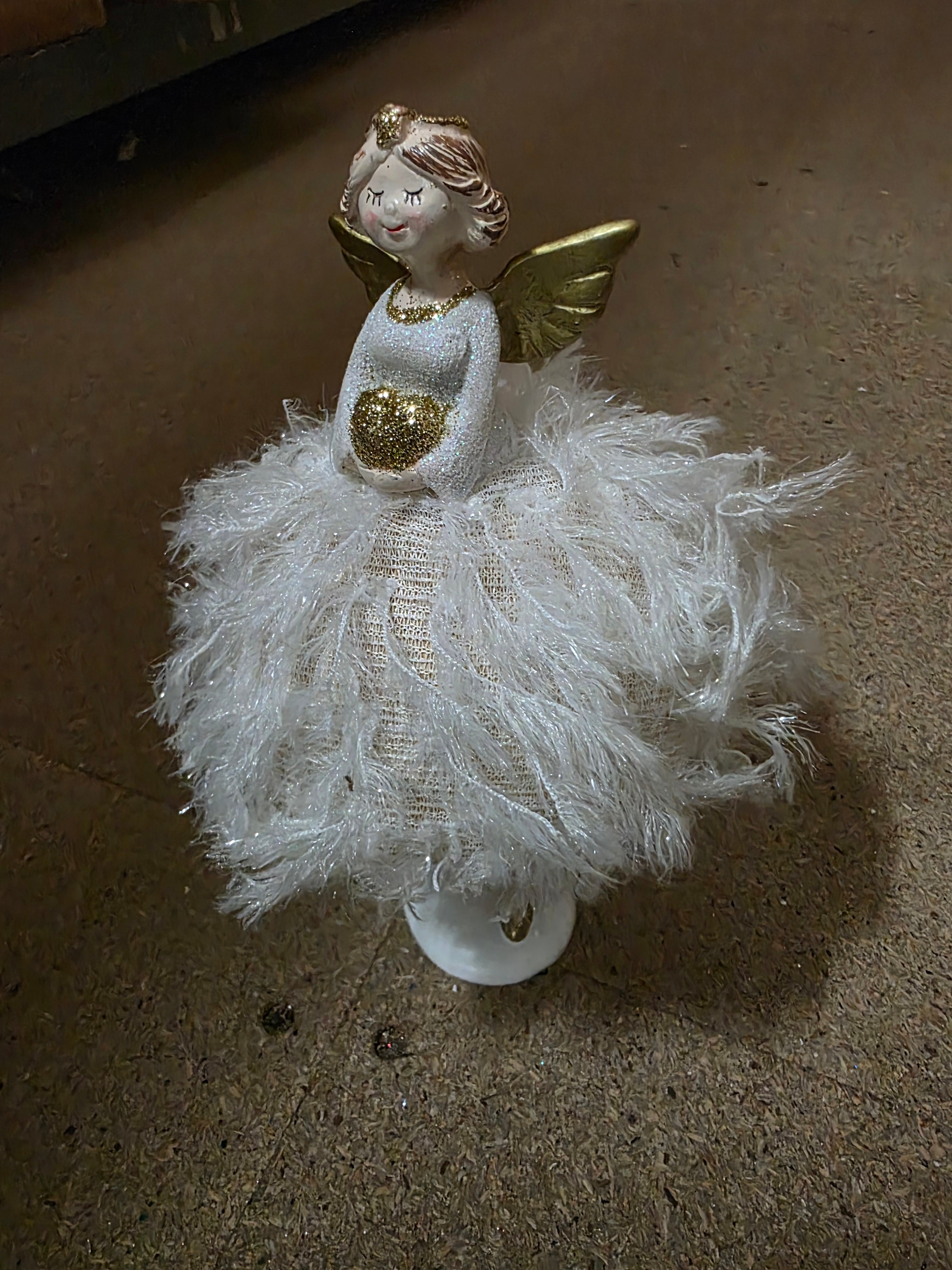 Hanging Angel Isabel White 22x9cm