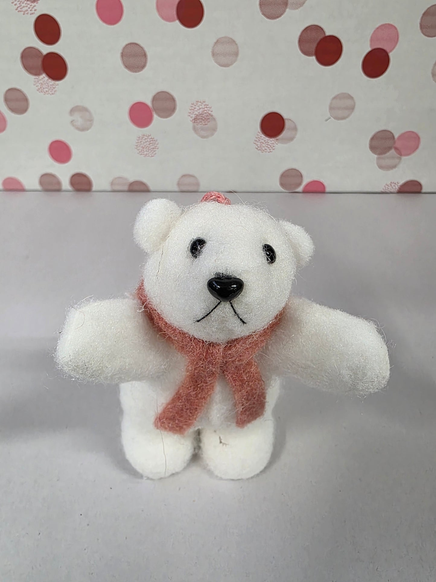 Hanging Bear Standing White 11cm