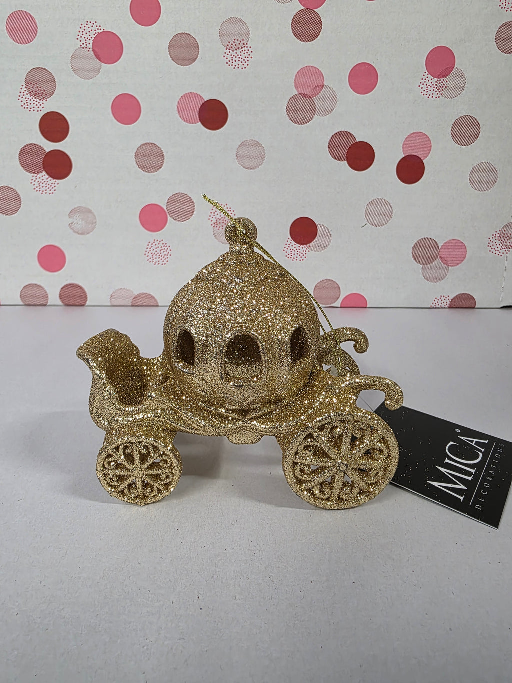 Hanging Carriage Gold 10x9x5cm (PACK OF 2)