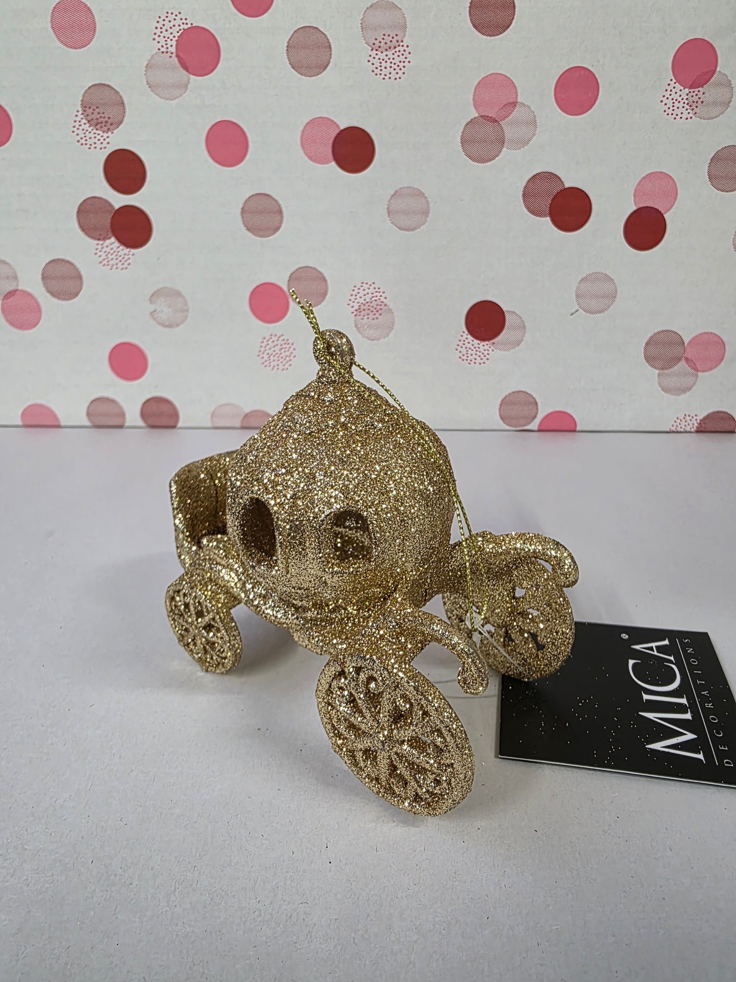 Hanging Carriage Gold 10x9x5cm