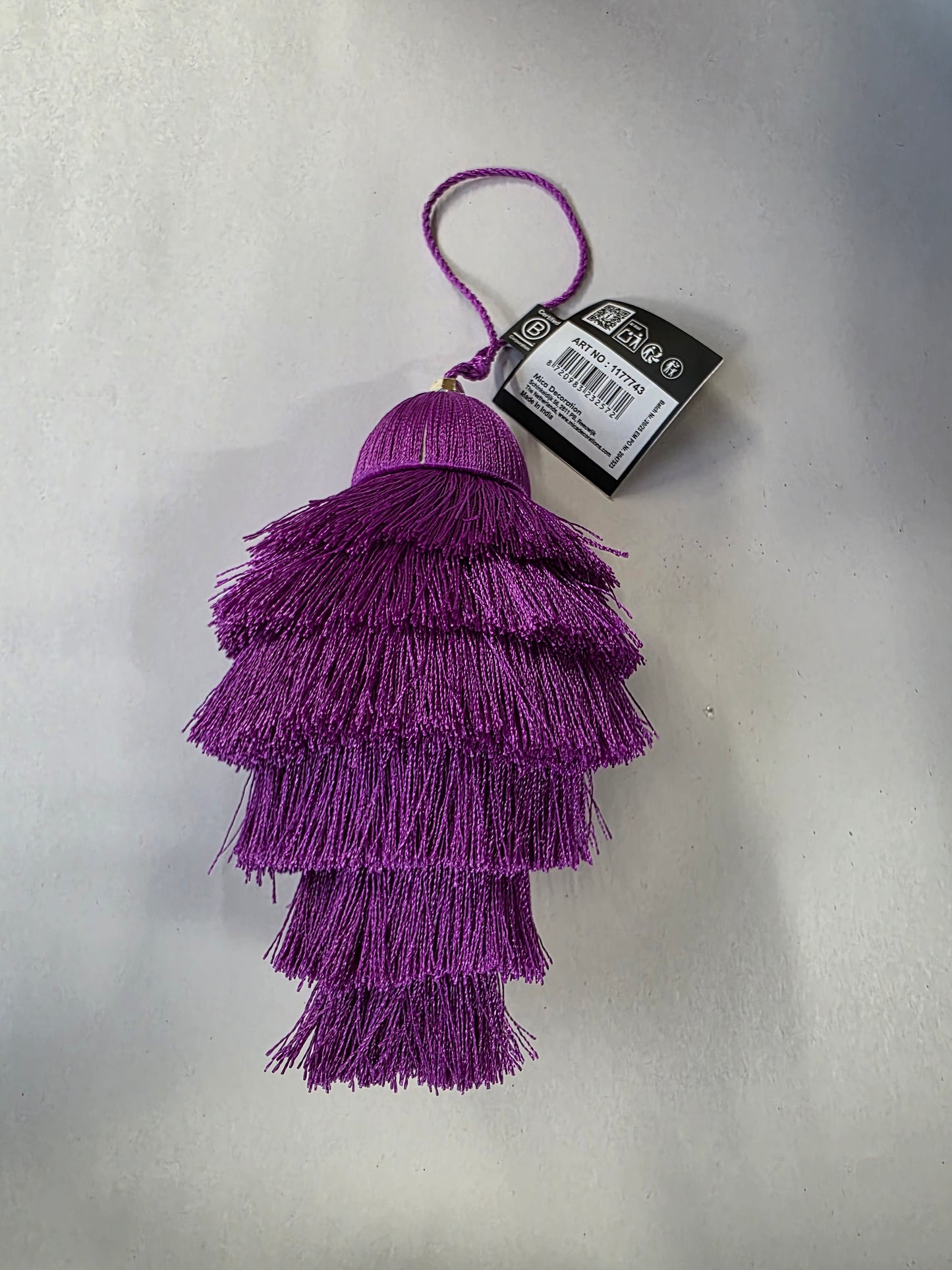 Hanging Chandelier 15x9cm Purple