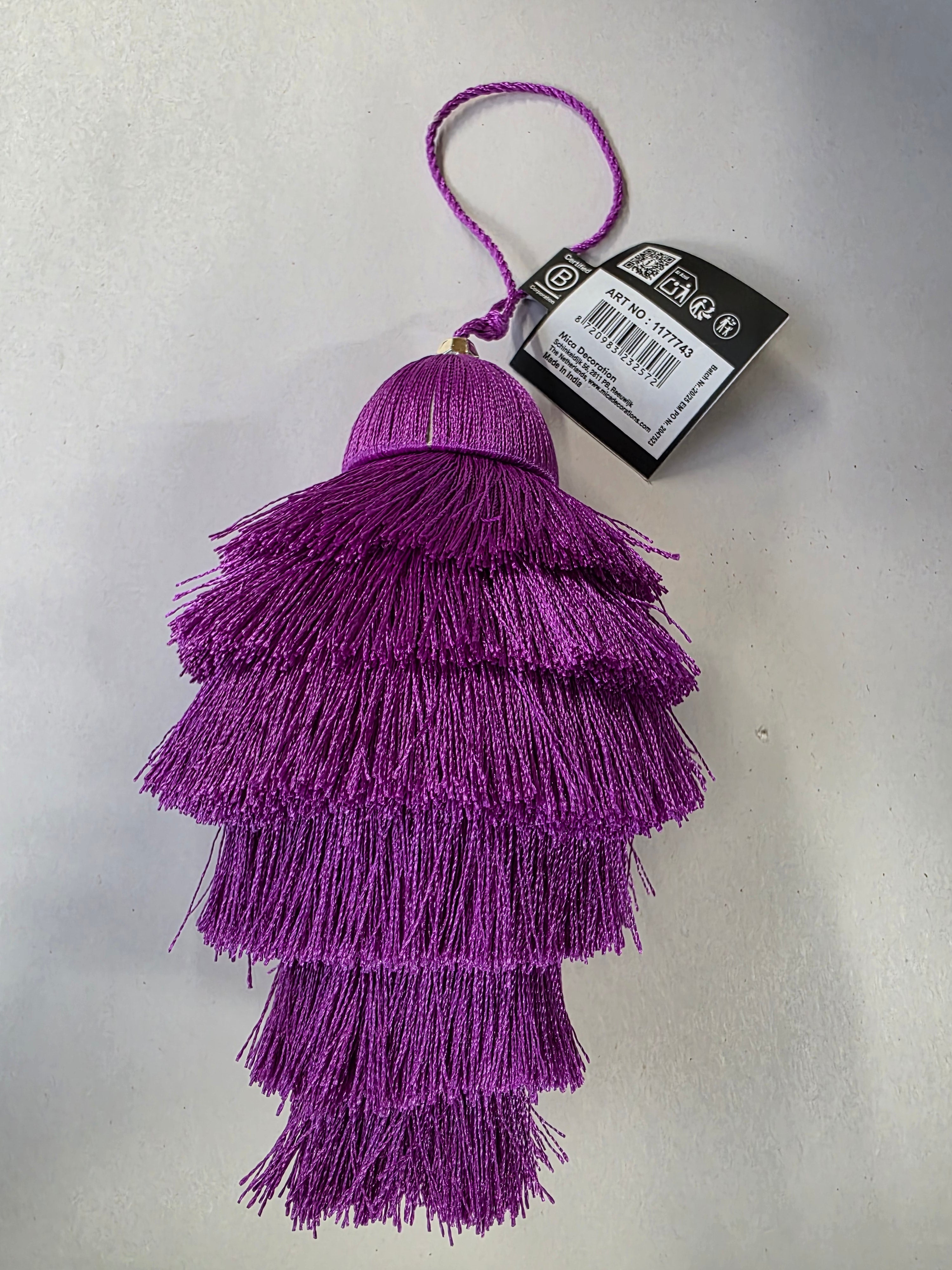 Hanging Chandelier 15x9cm Purple