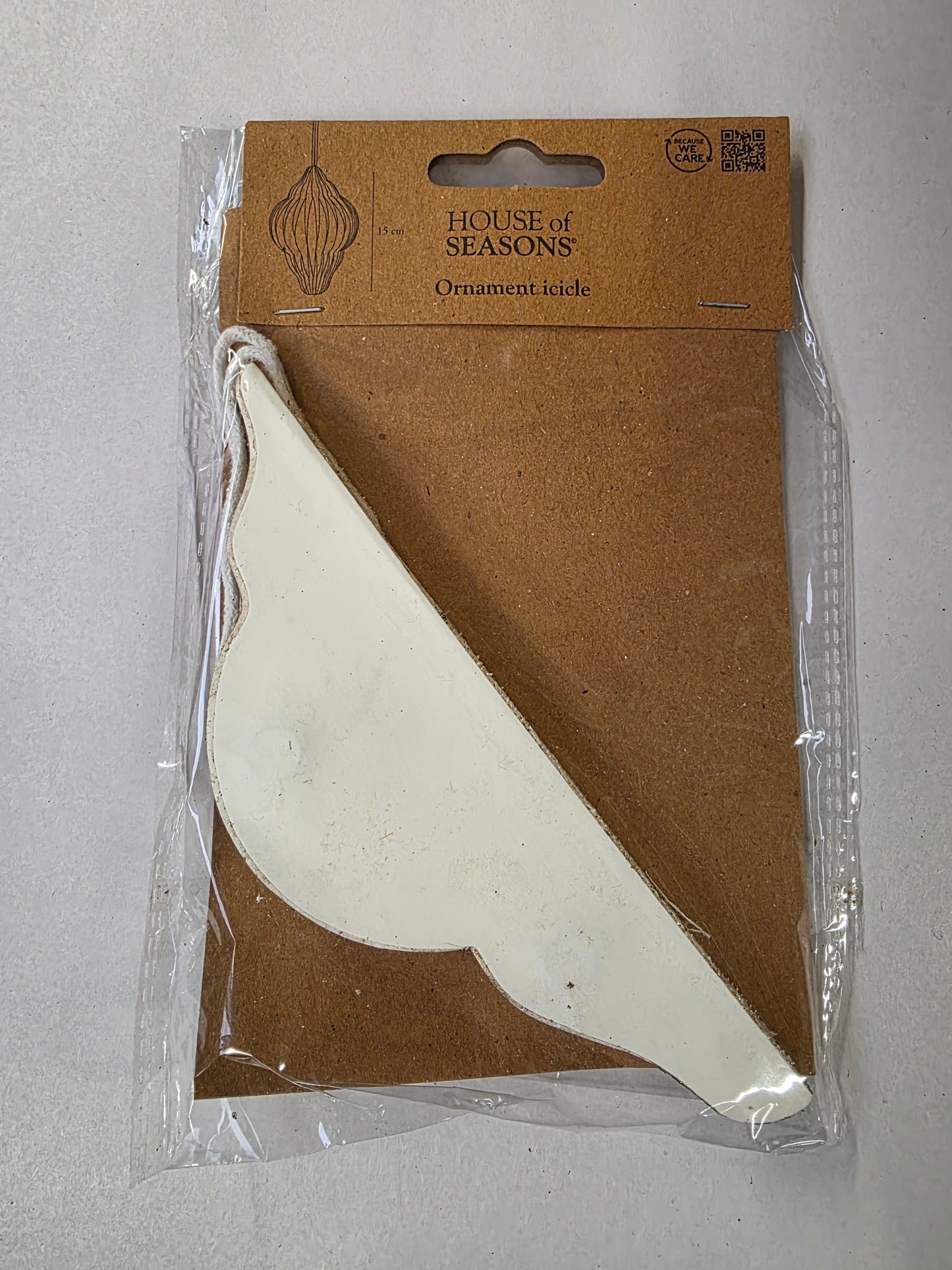 Hanging Eco Paper Icicle Cream 15 X 10cm