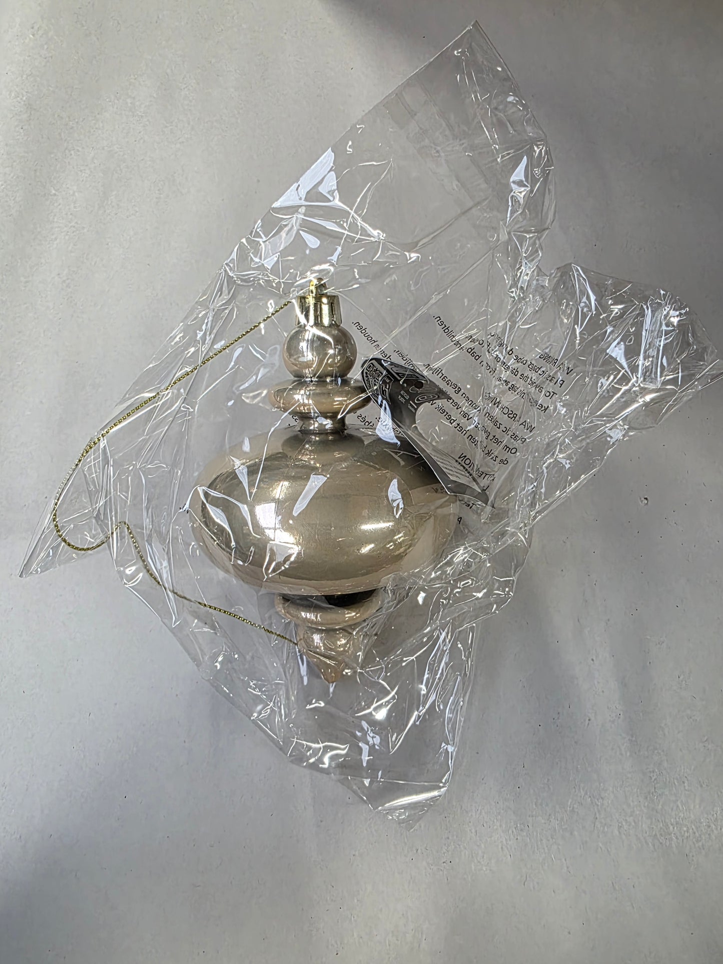 Hanging Finial Cream Pearl 15 X 8cm