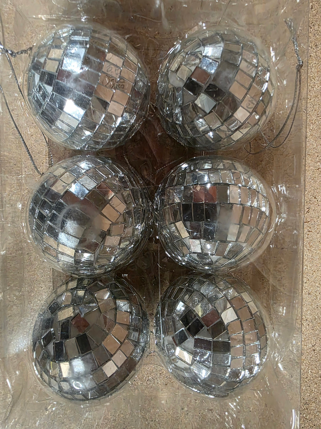 Bauble Mirror Ball Silver 6cm X6