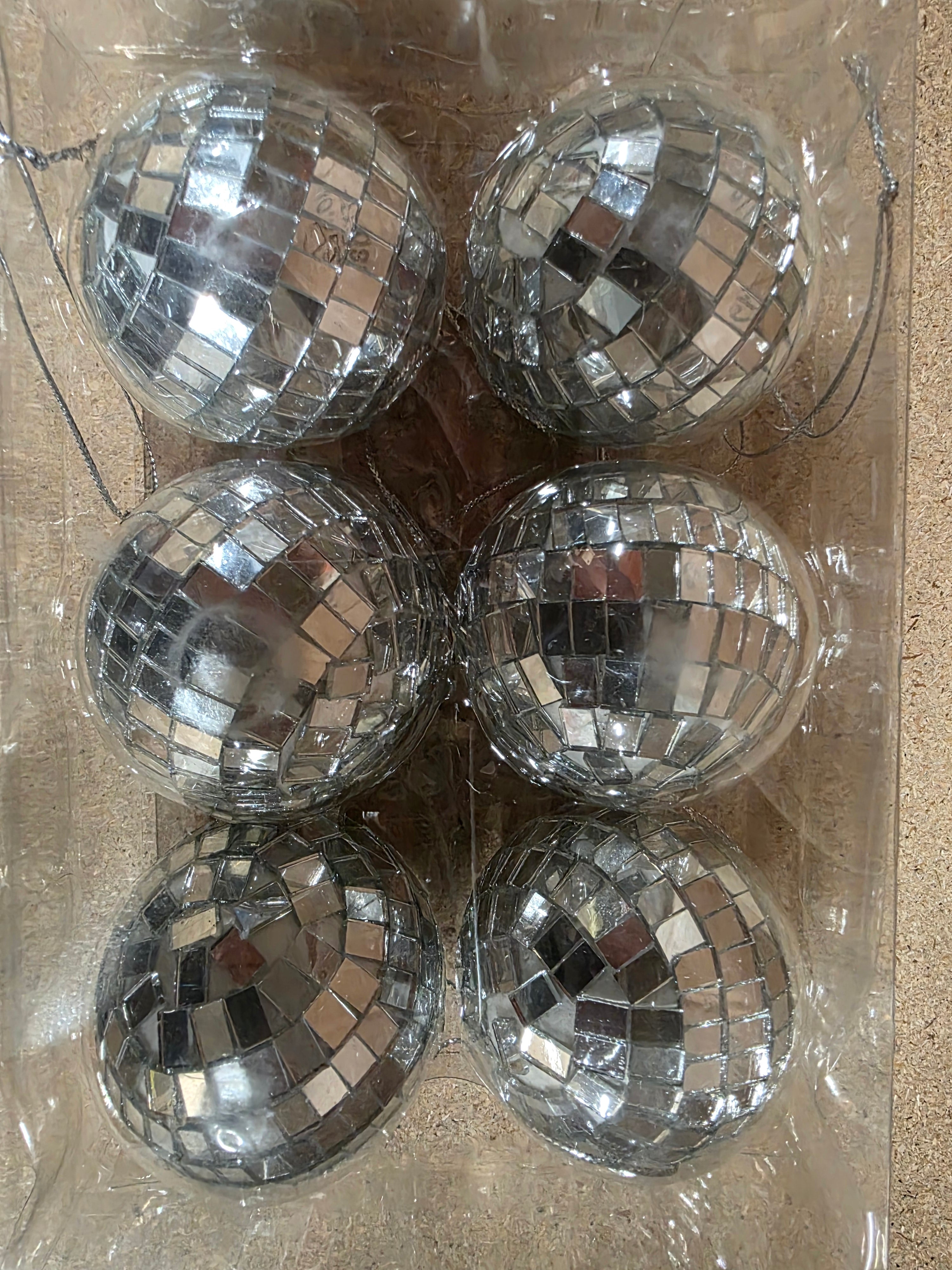 Bauble Mirror Ball Silver 6cm X6