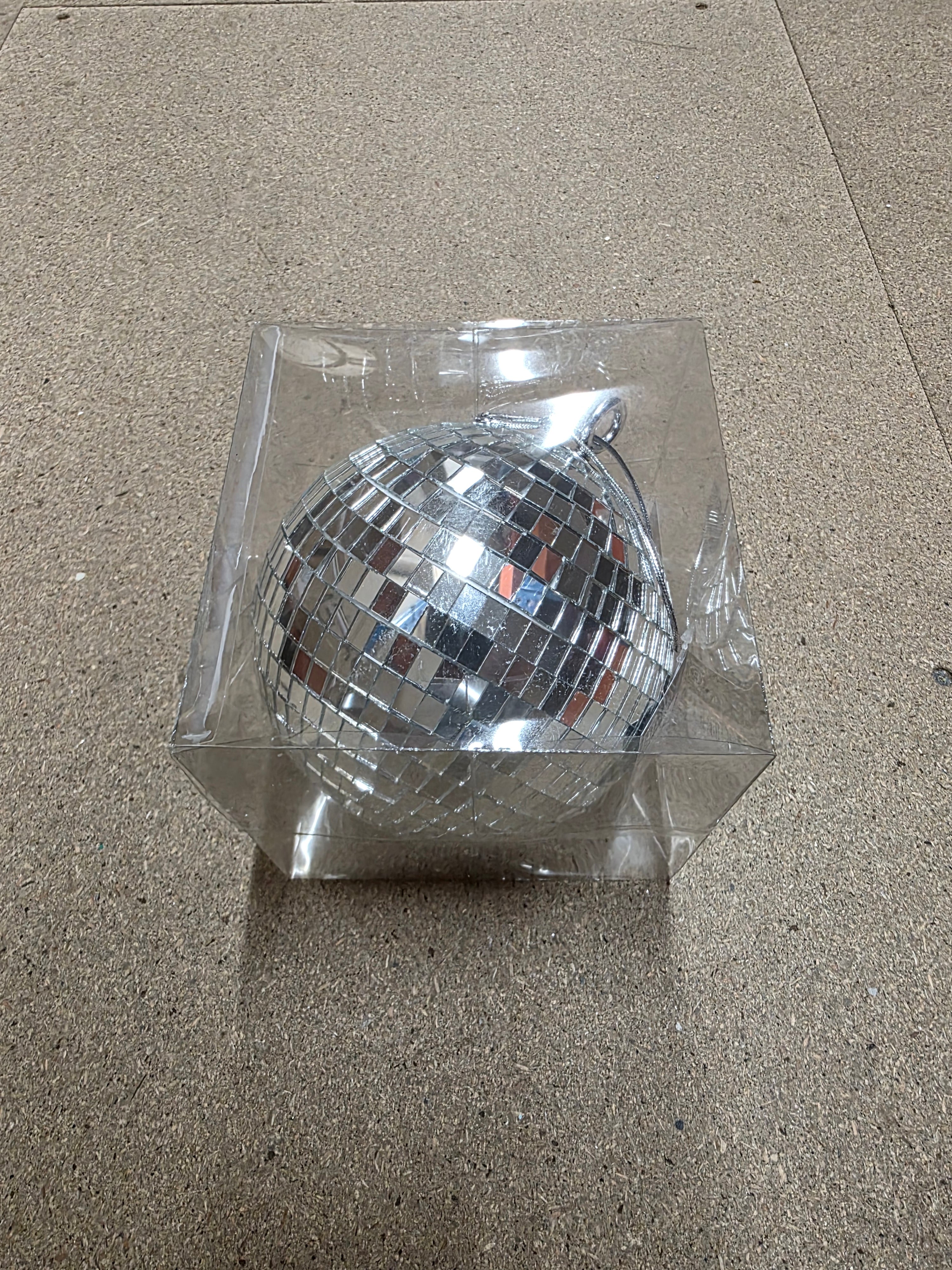 Bauble Mirror Ball Silver 15cm