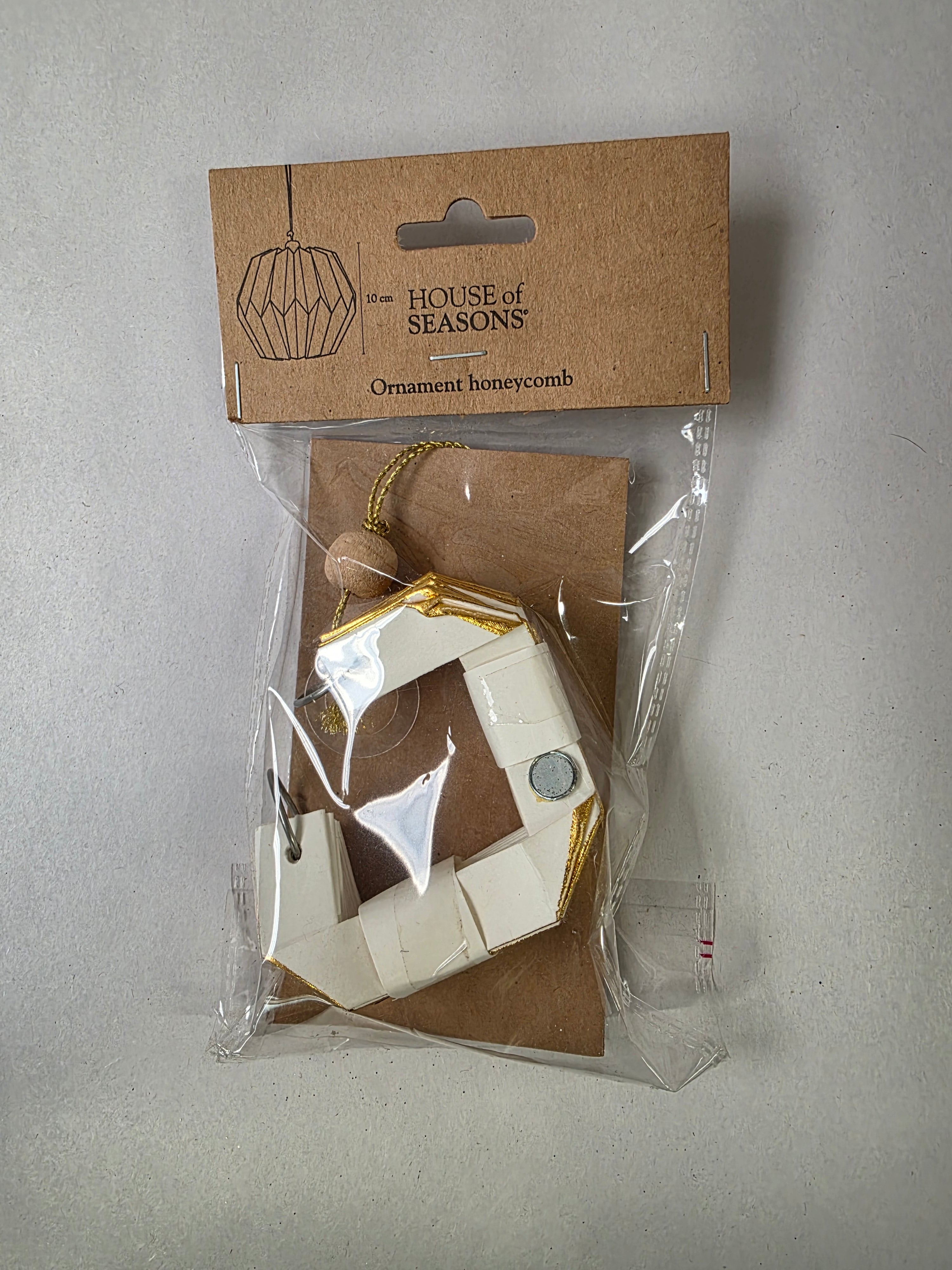 Hanging Paper Honeycomb White 12cm (PACK OF 5)