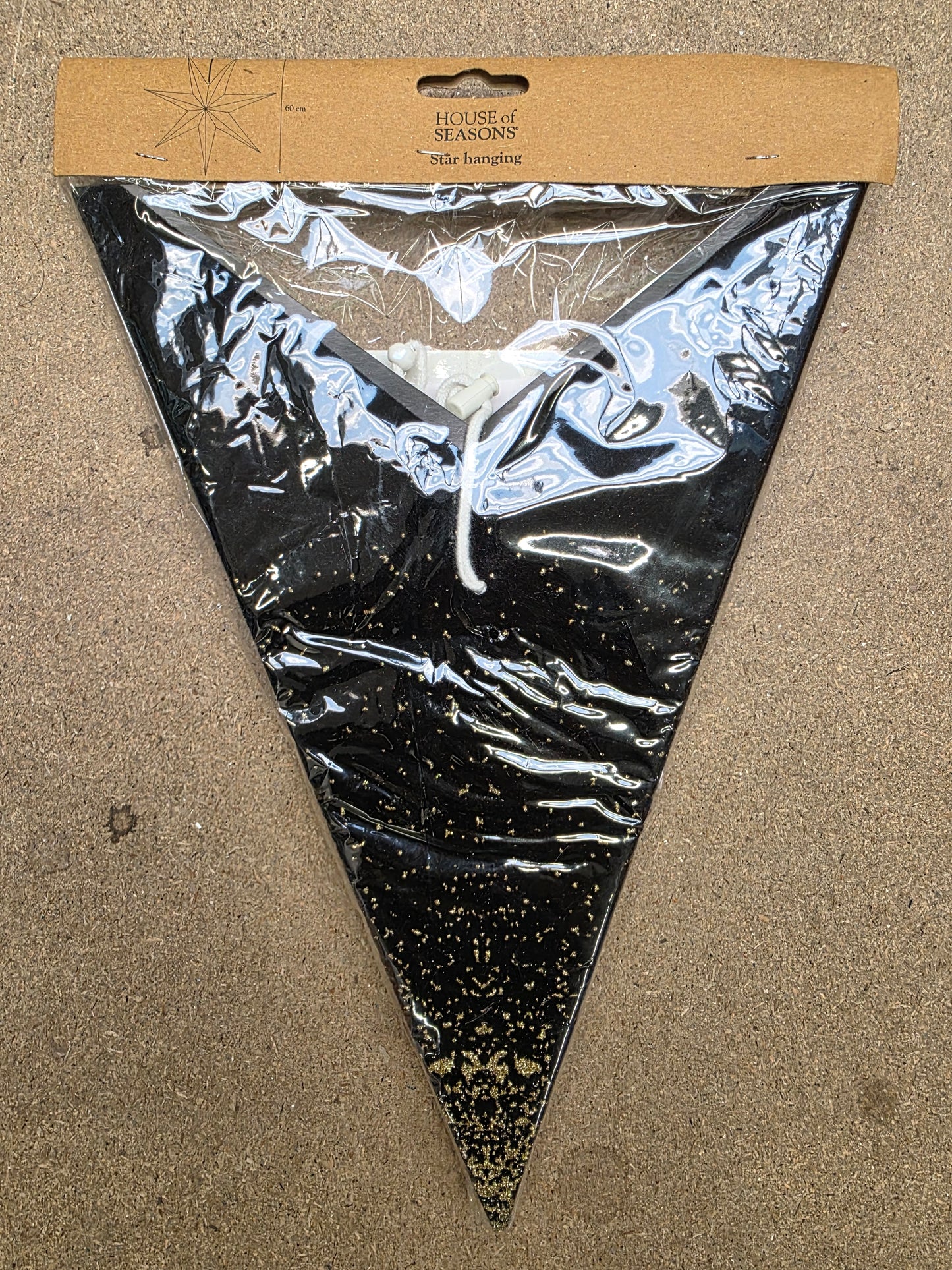 Hanging Paper Star Black 60cm