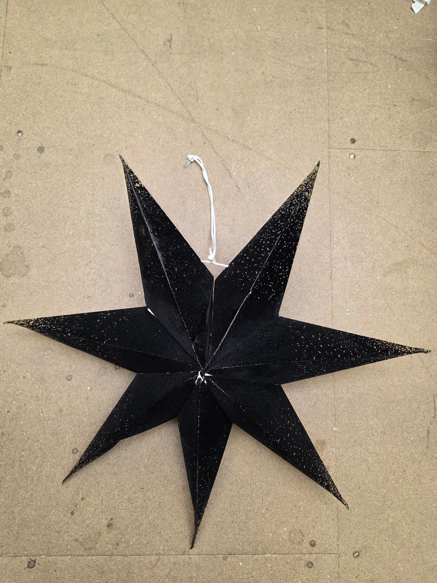 Hanging Paper Star Black 60cm