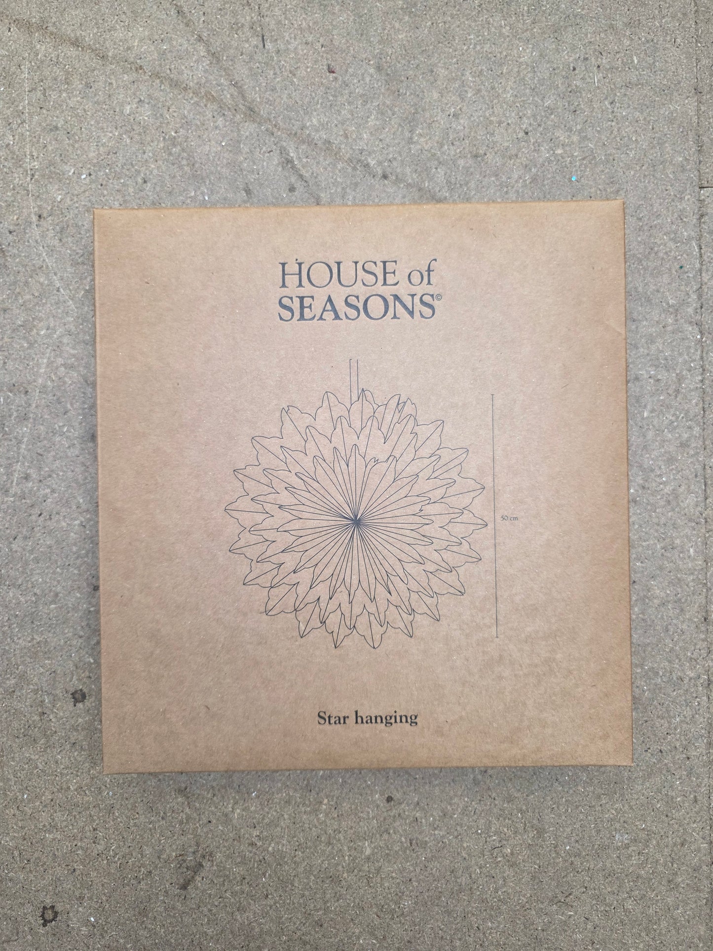 Hanging Paper Star White 50cm