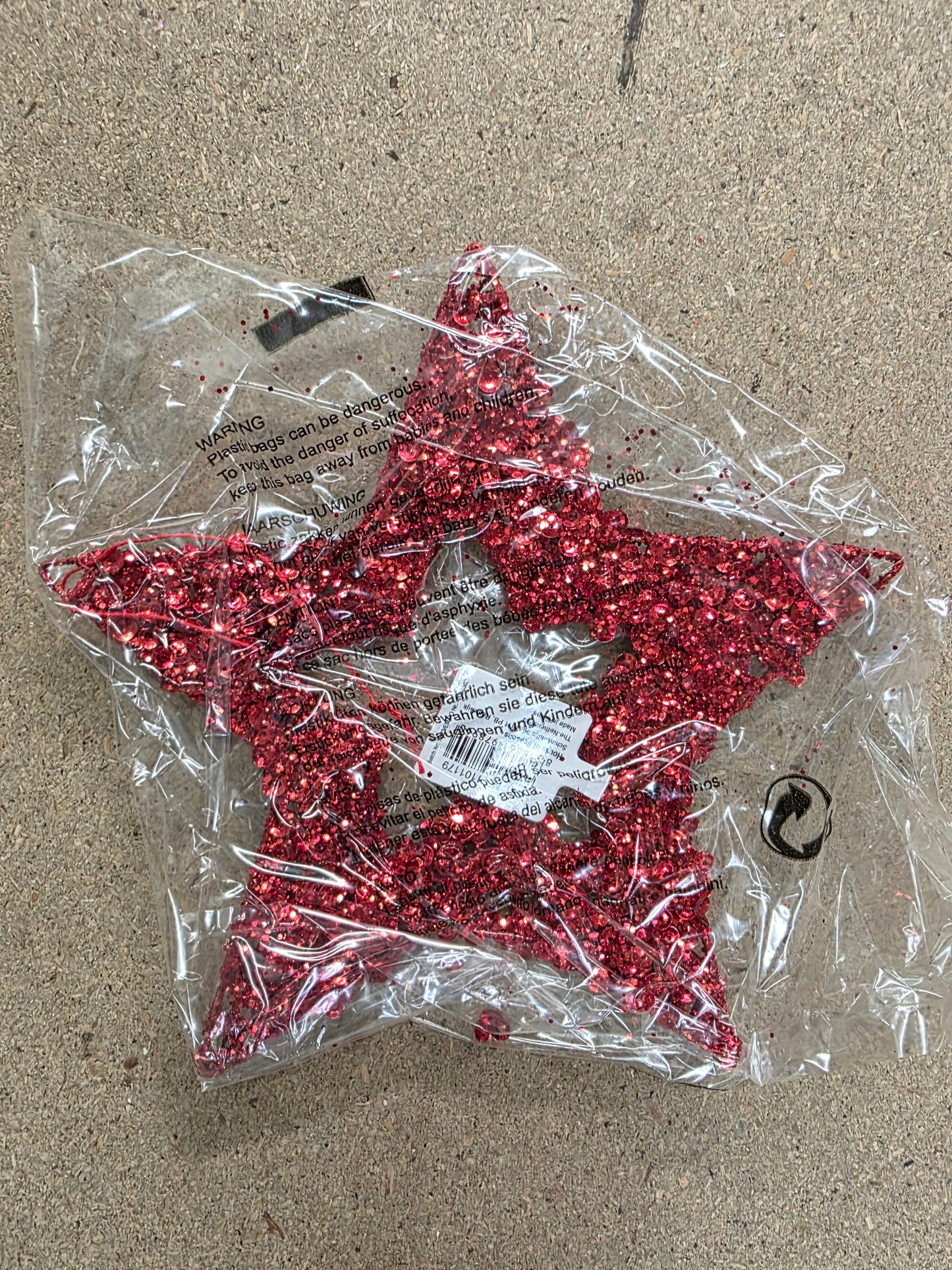Hanging Star Red 20cm