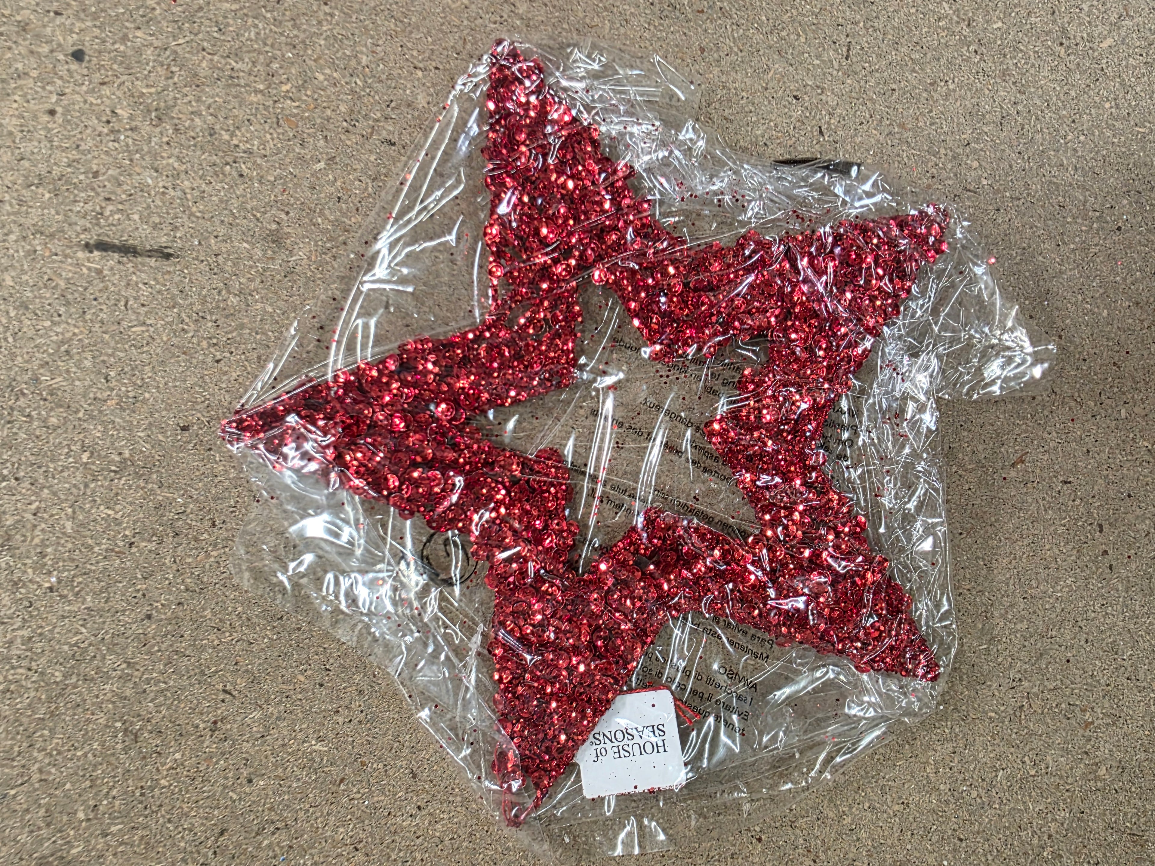 Hanging Star Red 25cm