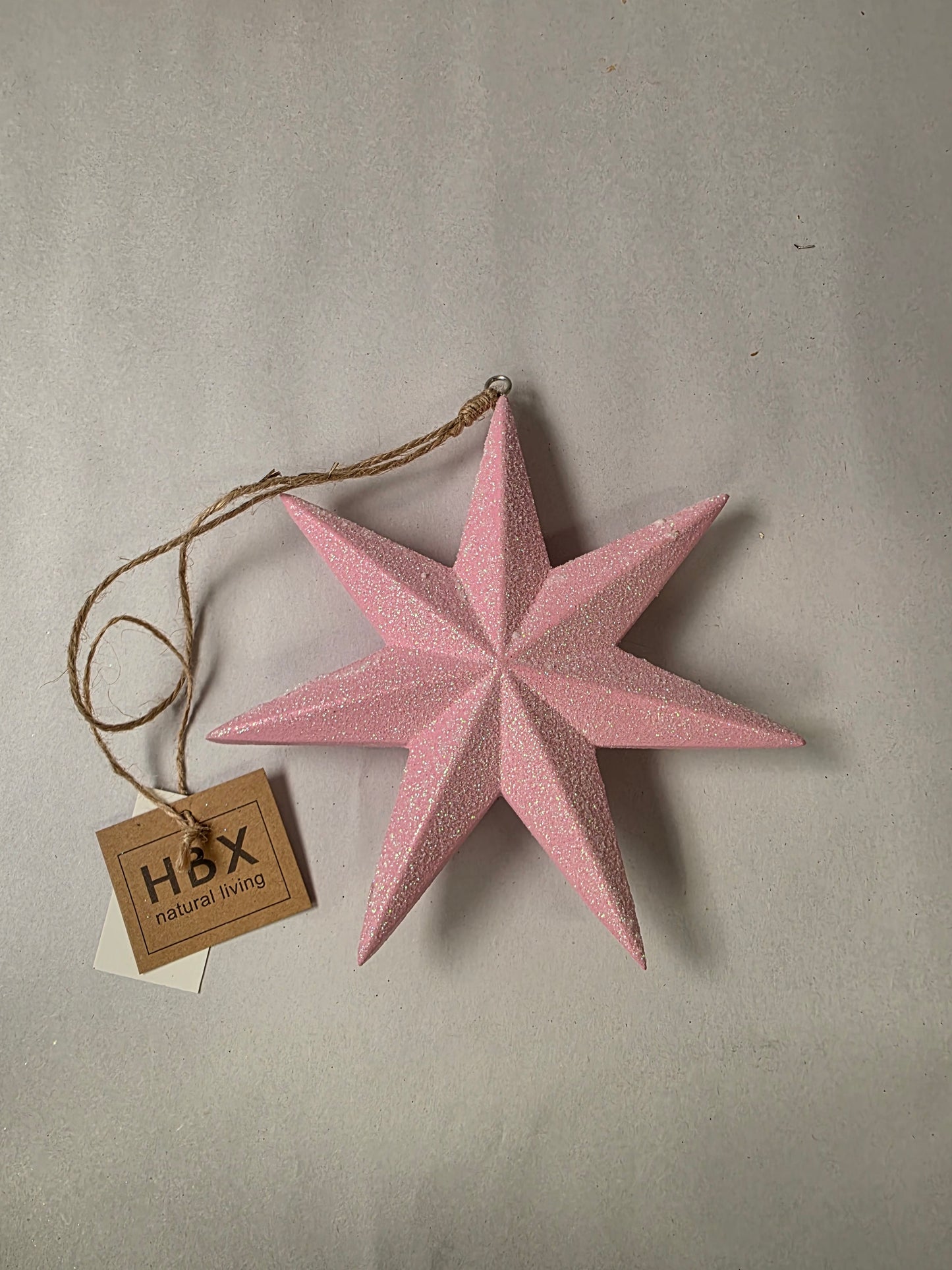 Hanging Star Shiny 16cm Pink