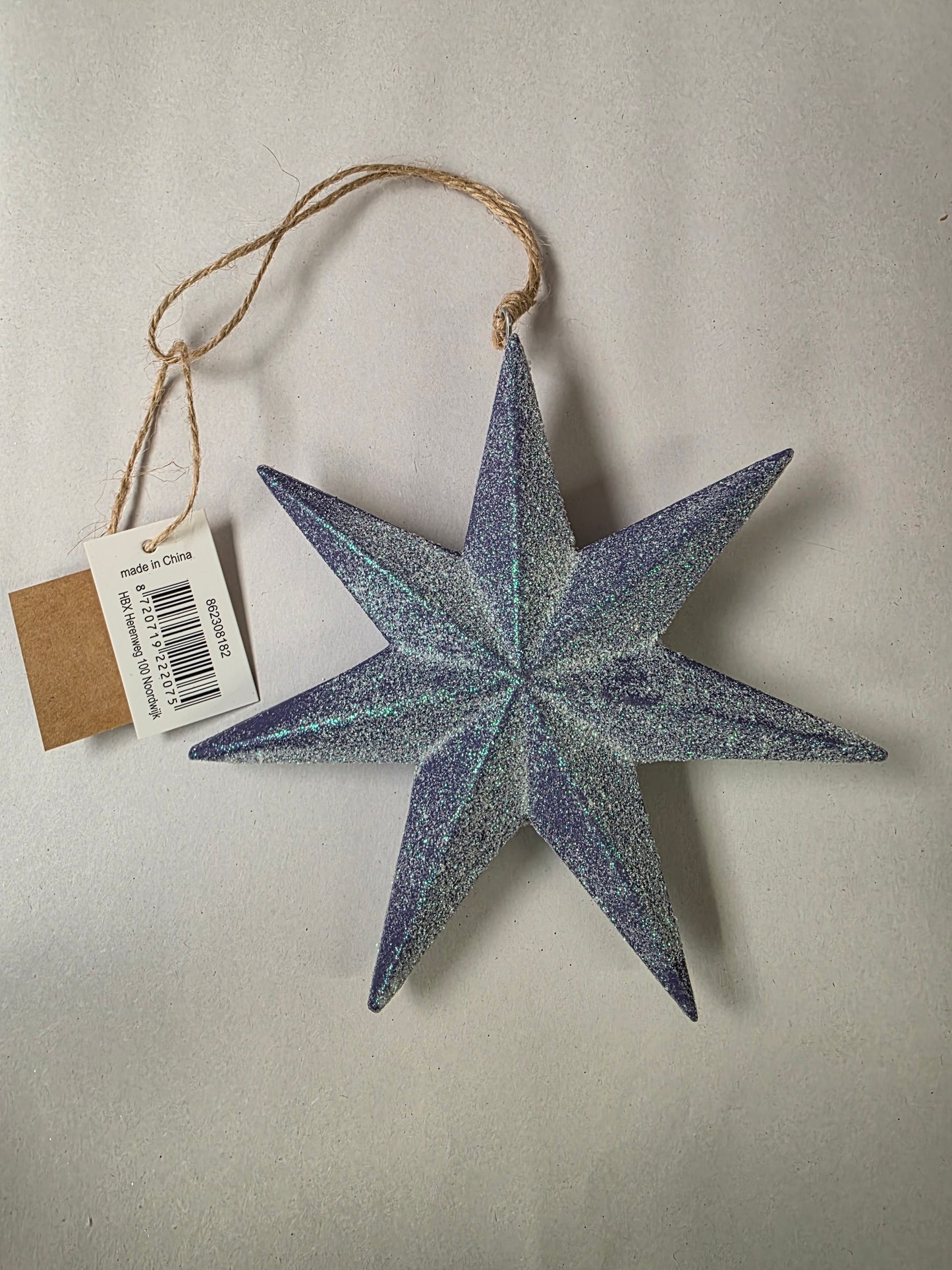 Hanging Star Shiny 16cm Purple