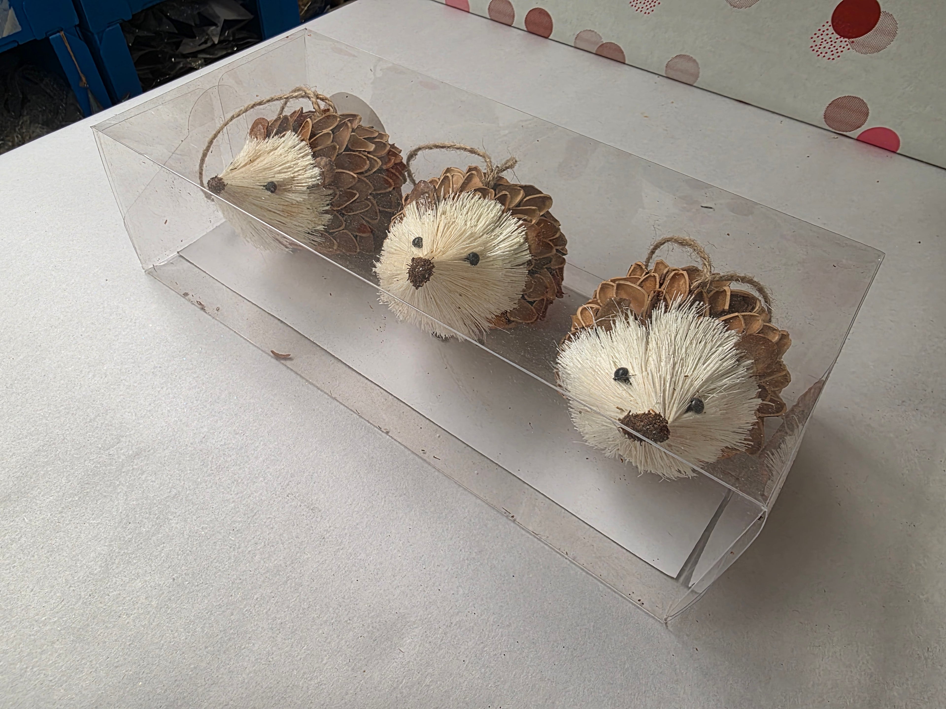 Hedgehogs X3 8cm Natural