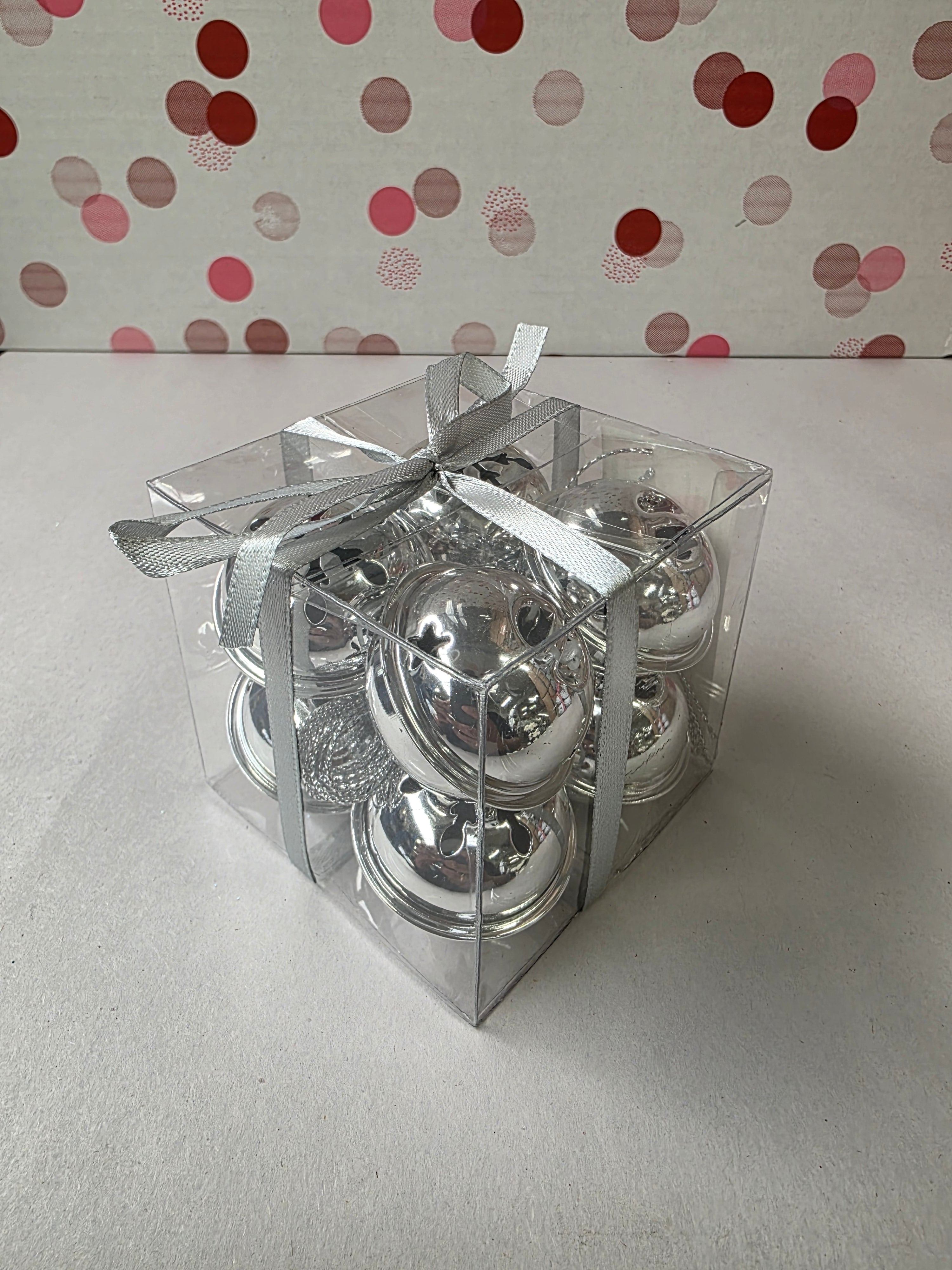 Jingle Bells Silver 8 Pieces 4cm (PACK OF 2)