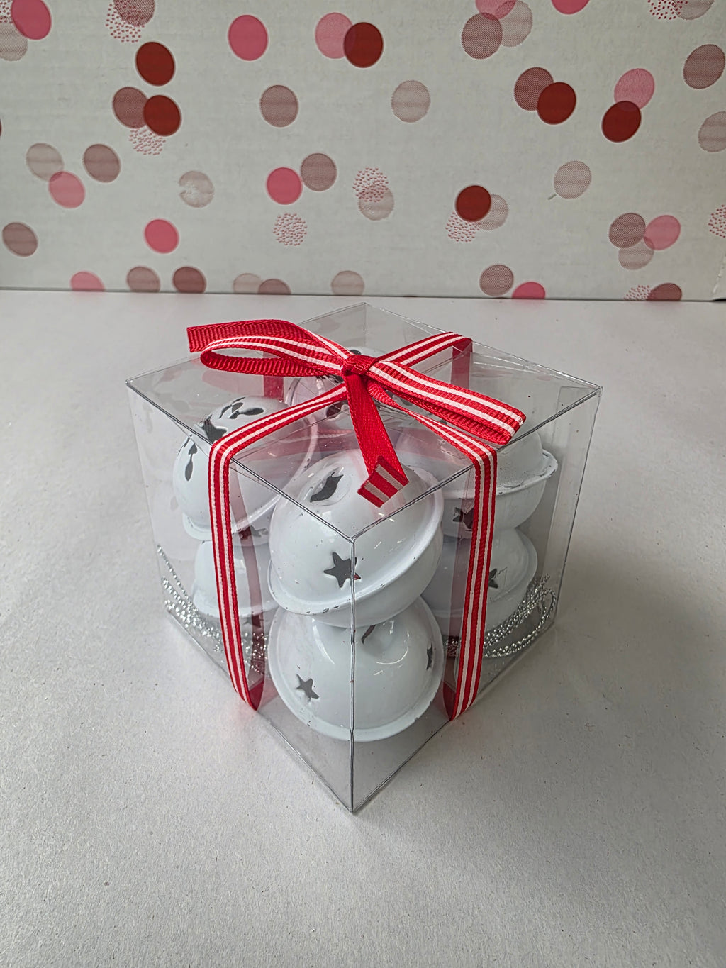 Jingle Bells White 8 Pieces 4cm (PACK OF 2)