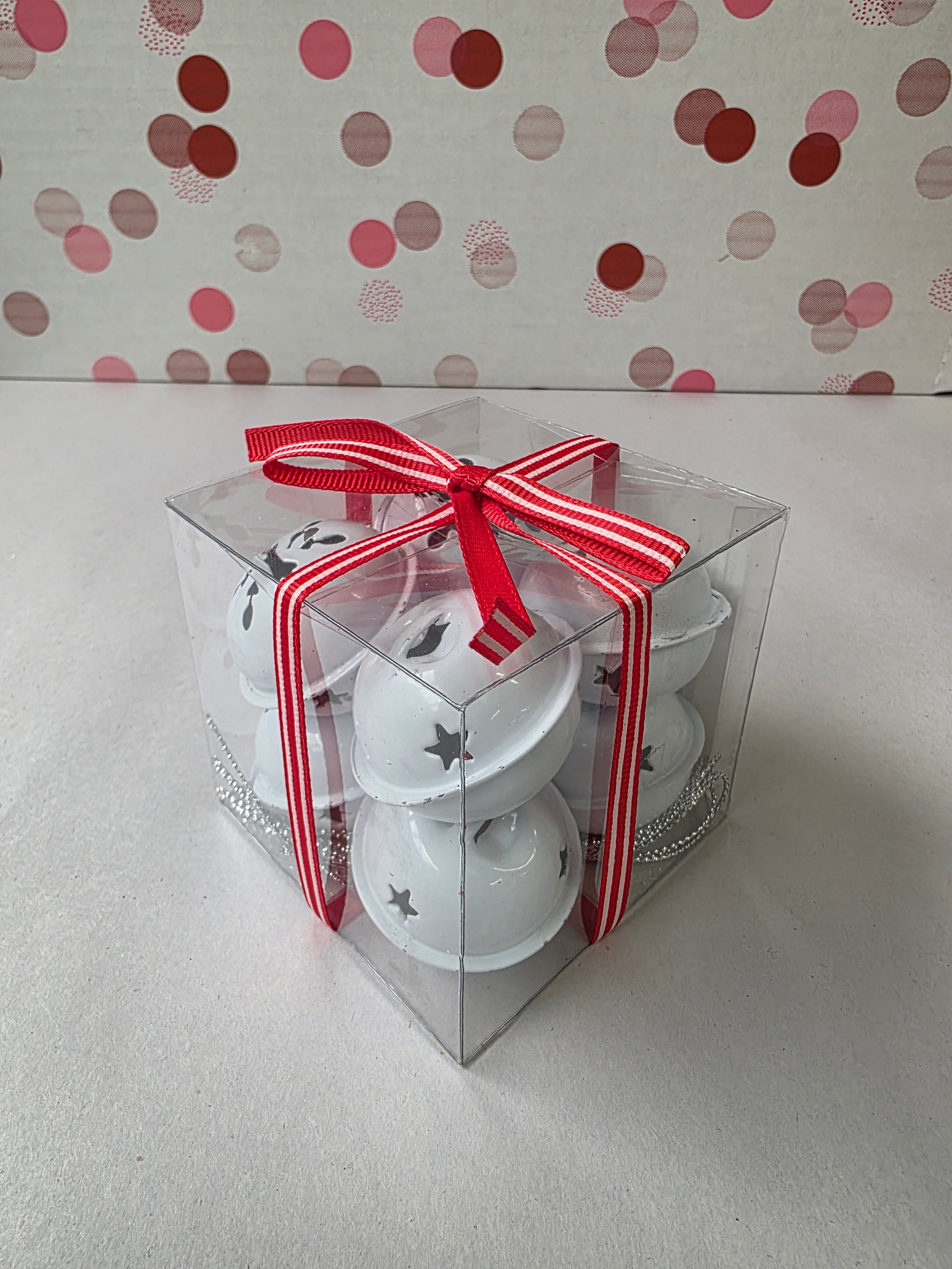 Jingle Bells White 8 Pieces 4cm (PACK OF 2)